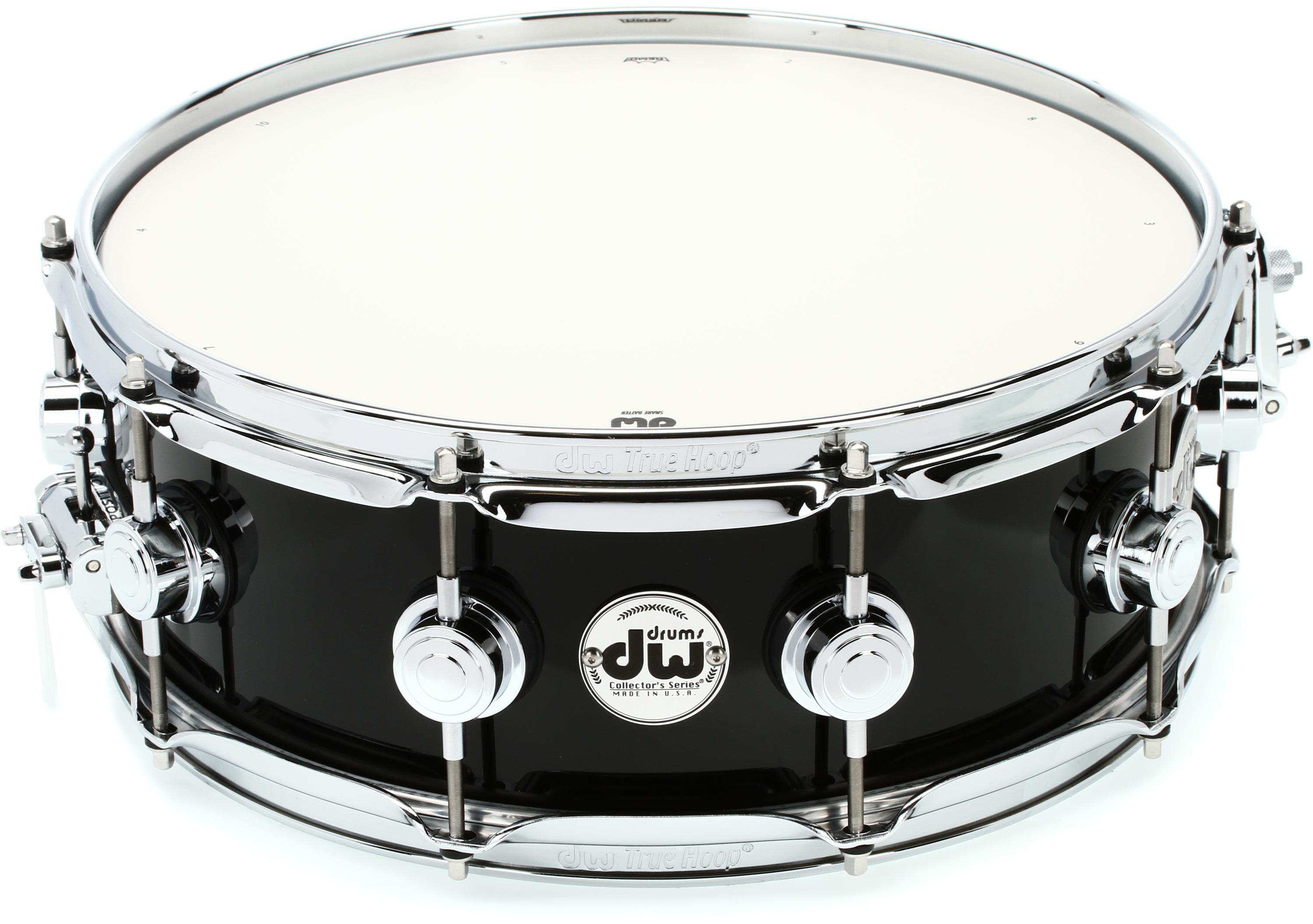 DW Collector's Series Snare Drum x 14 inch Solid Black Lacquer  Sweetwater