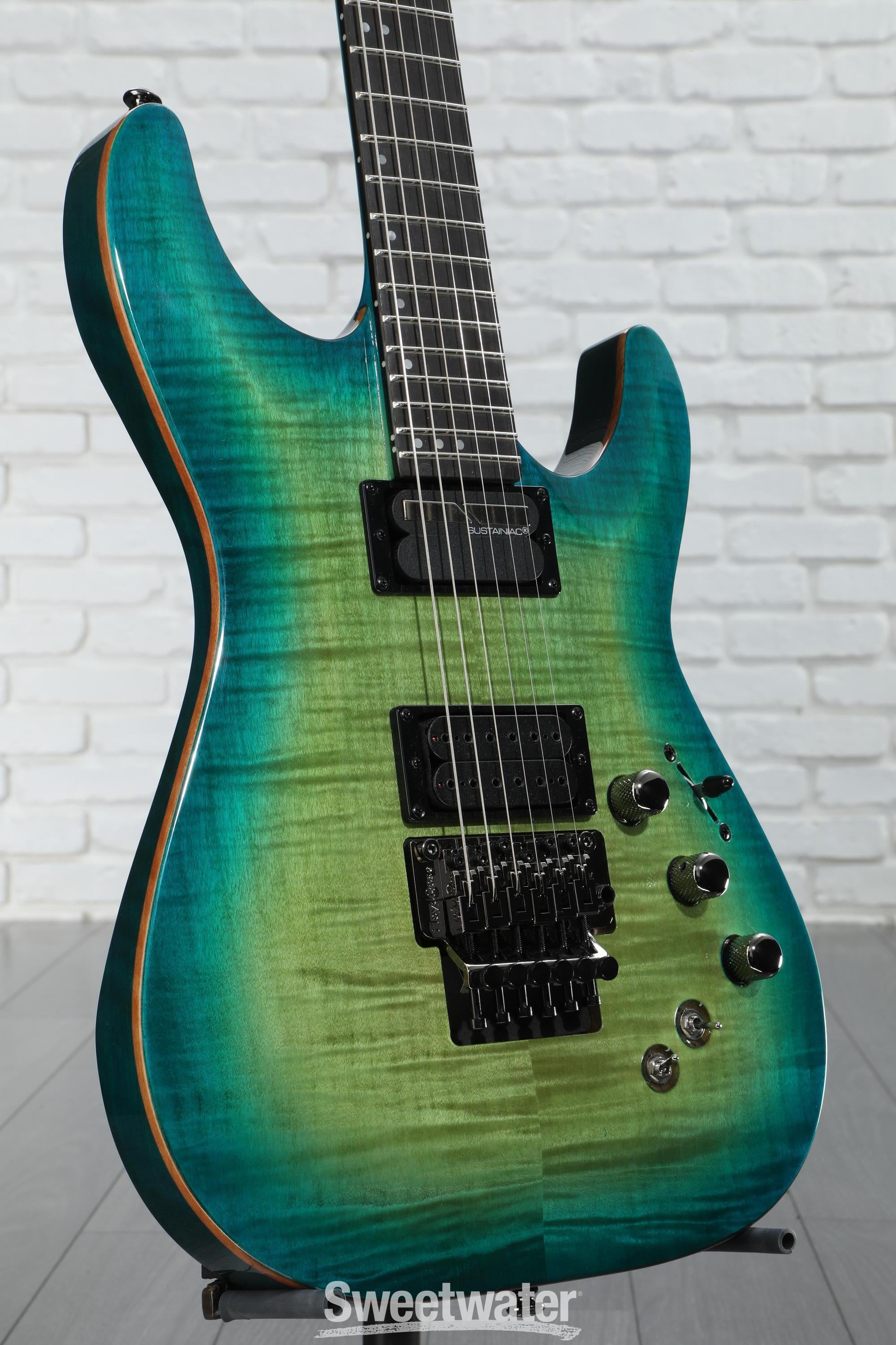 Schecter BlackJack SLS C-1 FR-S Electric Guitar - Aquaburst
