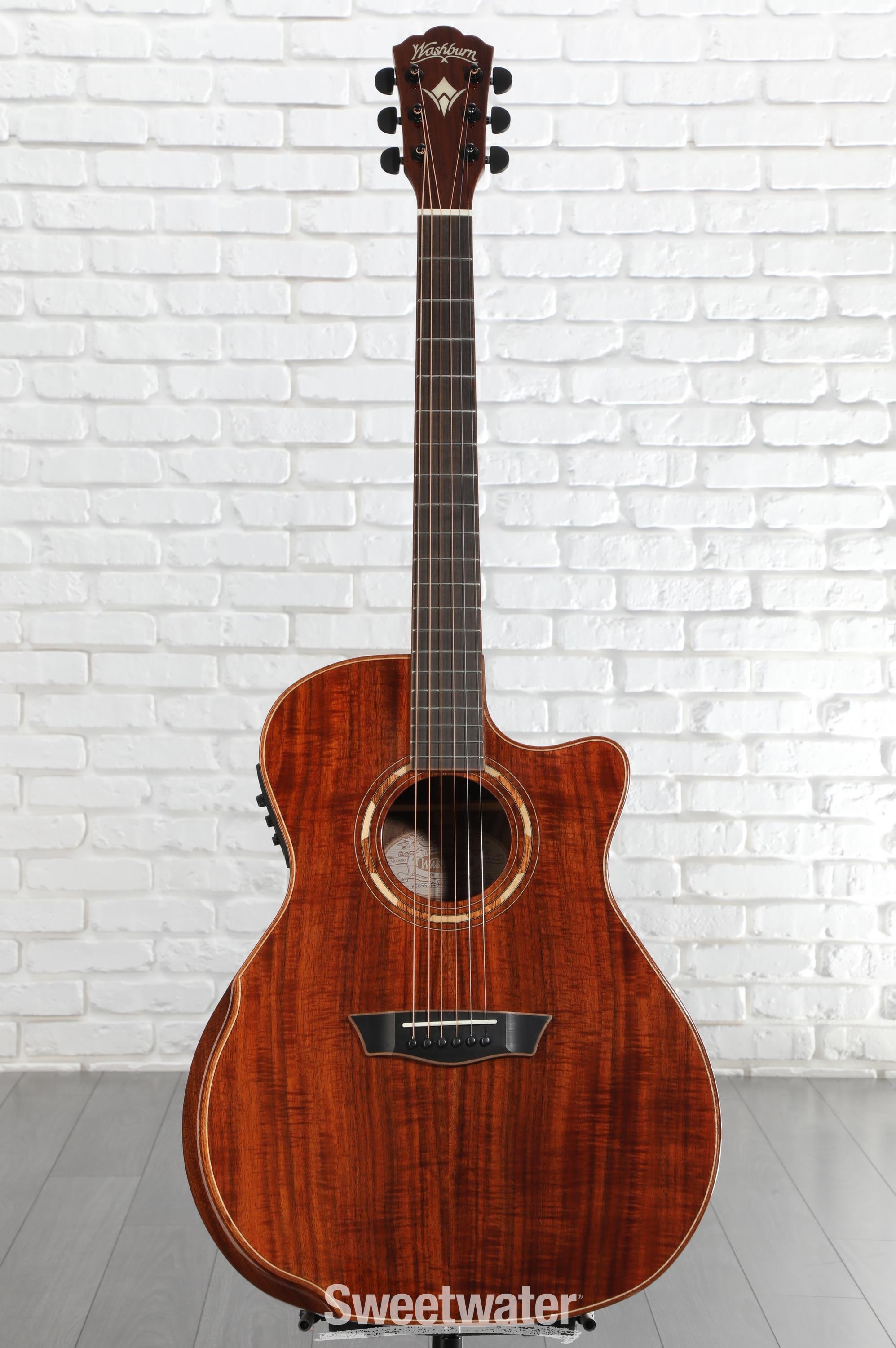 Washburn Comfort G55CE Koa Acoustic-electric Guitar - Natural with