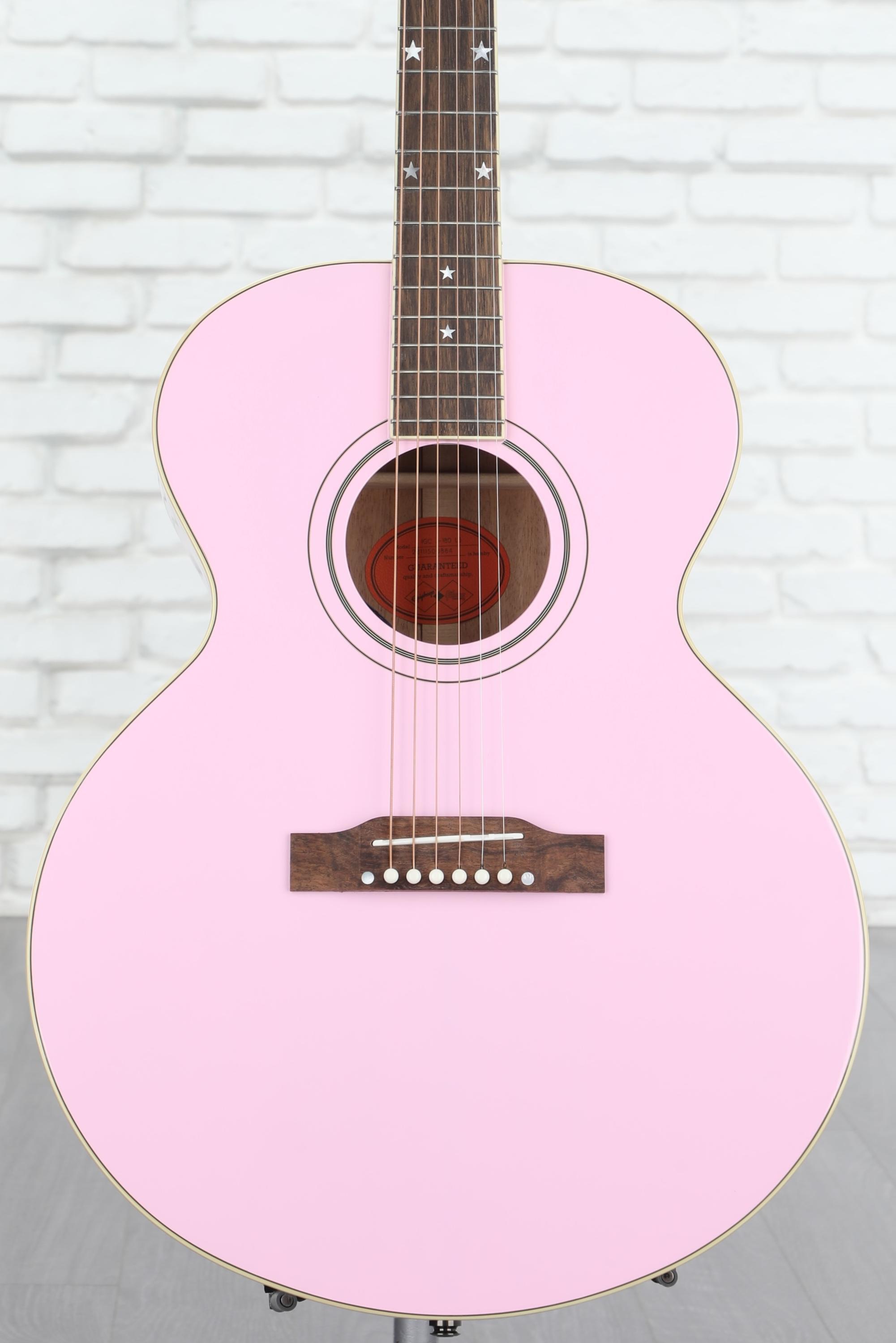 Epiphone J-180 LS Acoustic-electric Guitar - Pink