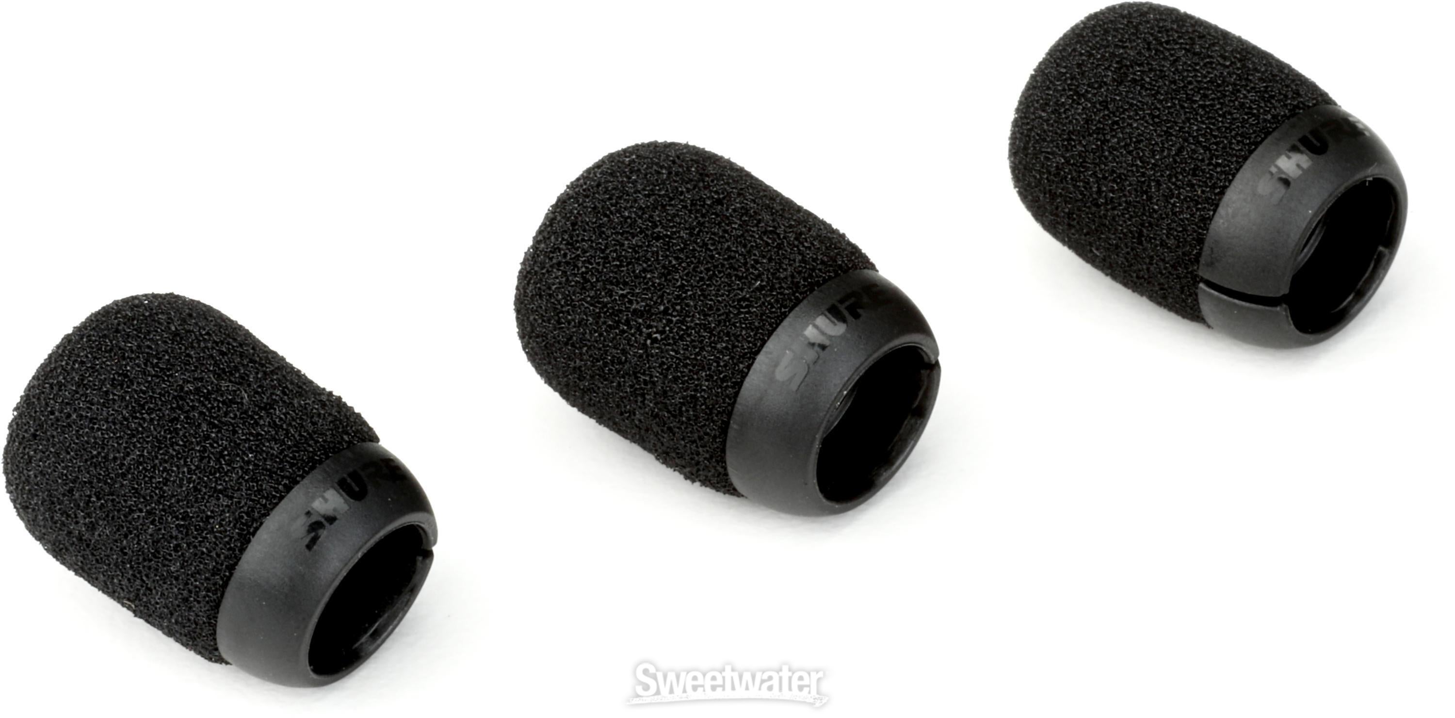  Peakウィンドスクリーン　3ユニット Shure UniPlex Lavalier Microphone Windscreen - Black (3-pack