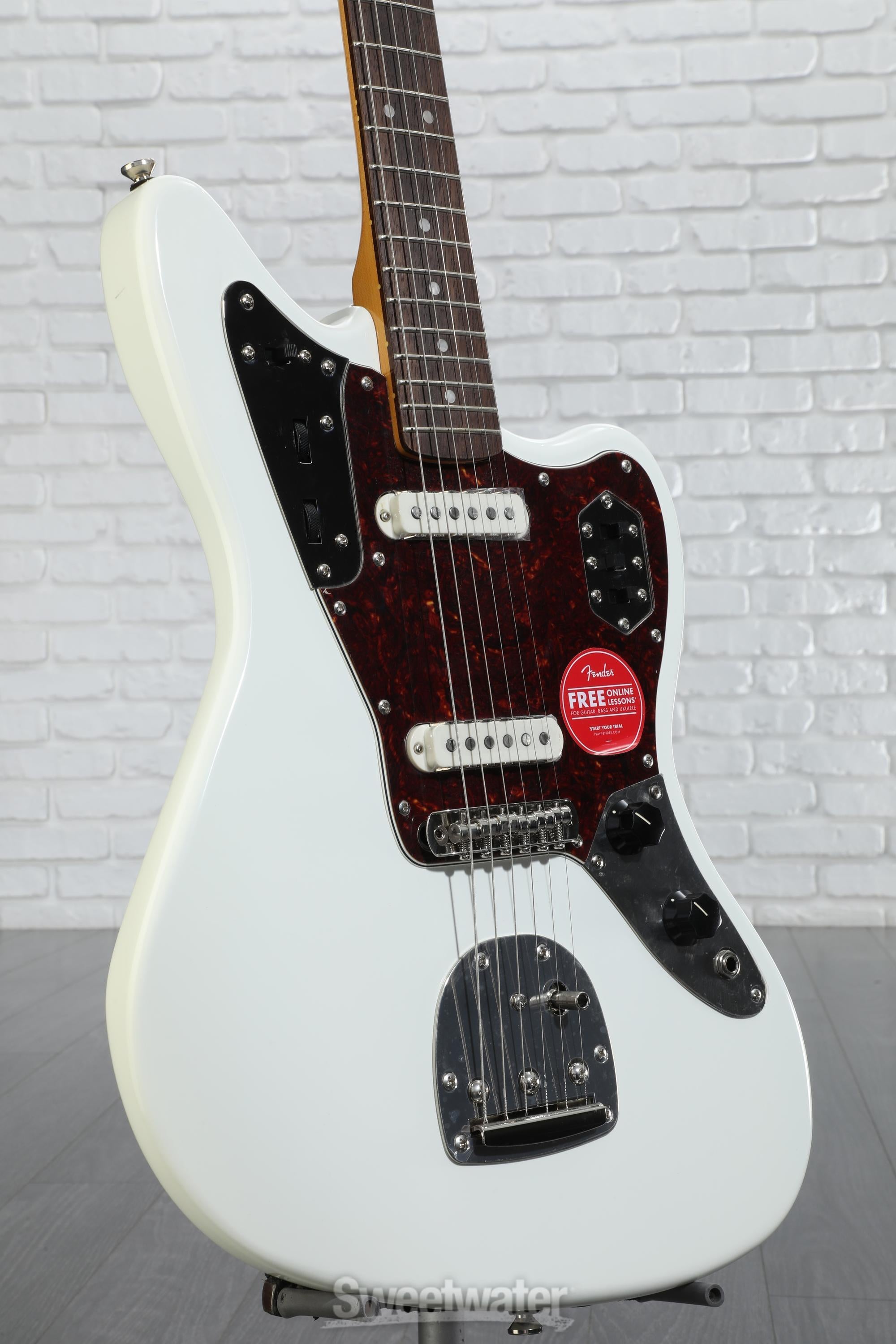適当な価格 Electric Jaguar '60s Vibe Classic Squier Guitar Olympic - ギター