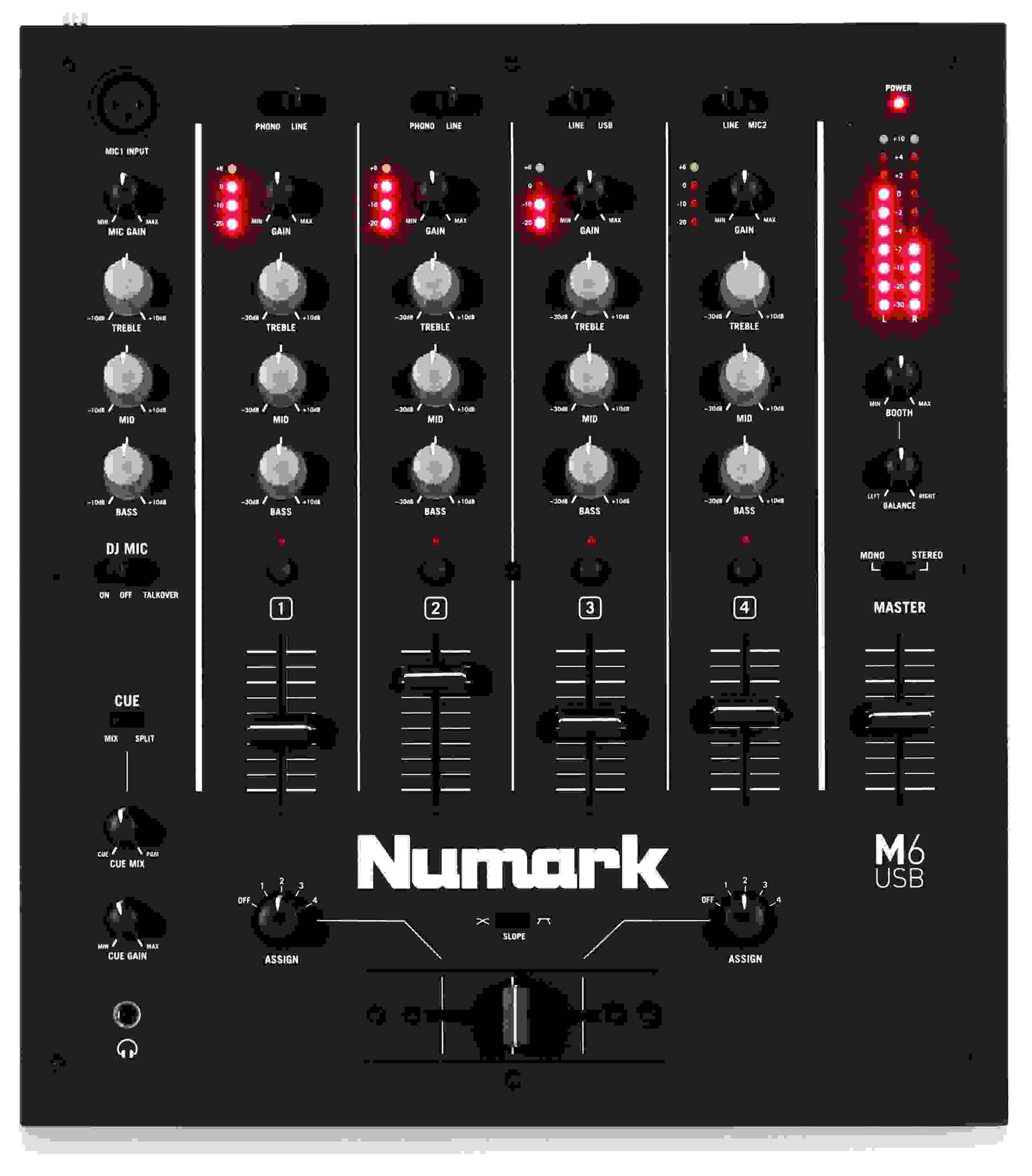 Numark M6 USB 4-channel DJ Mixer