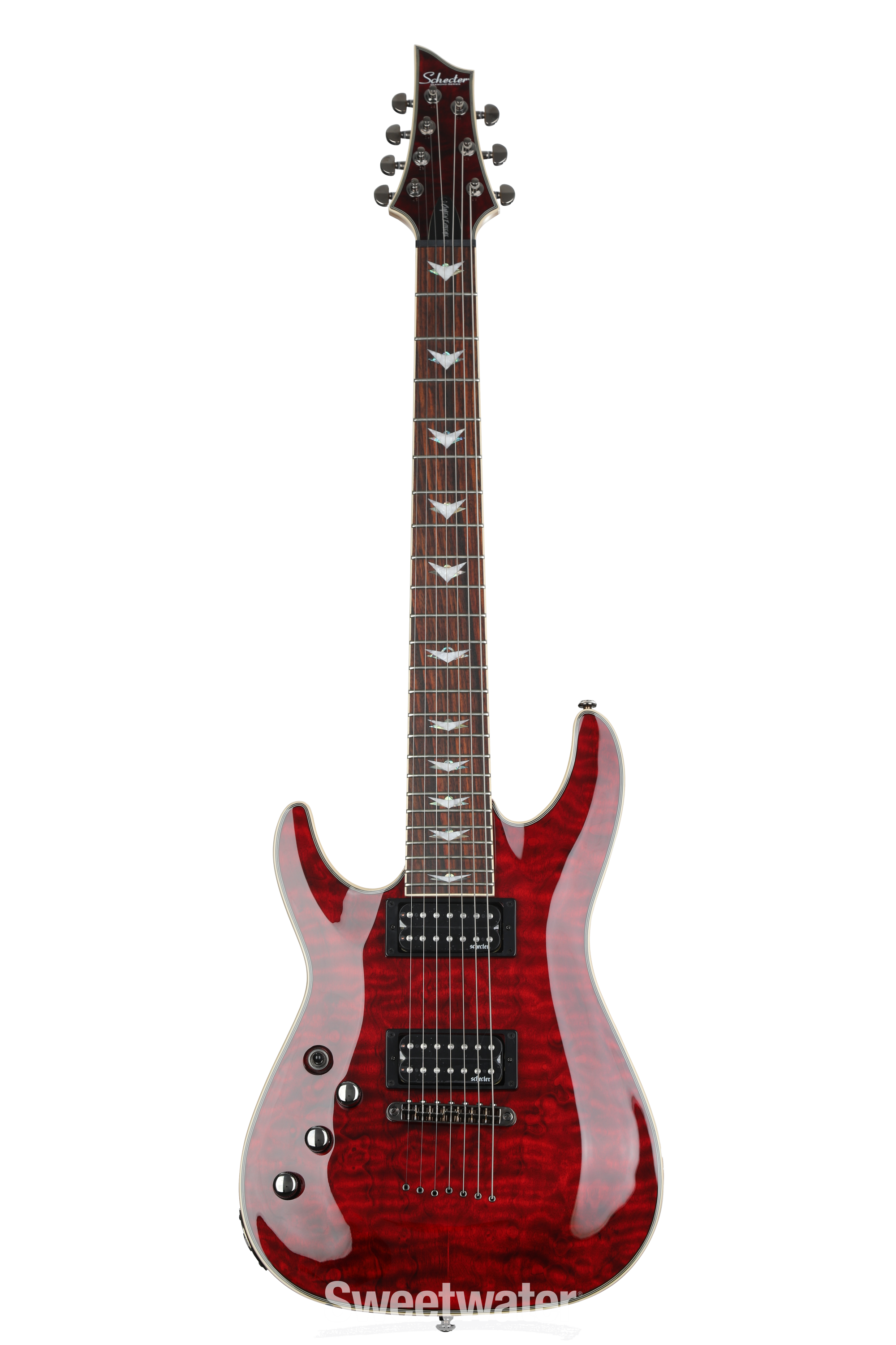 Schecter Omen Extreme-7 Left-Handed Electric Guitar - Black Cherry