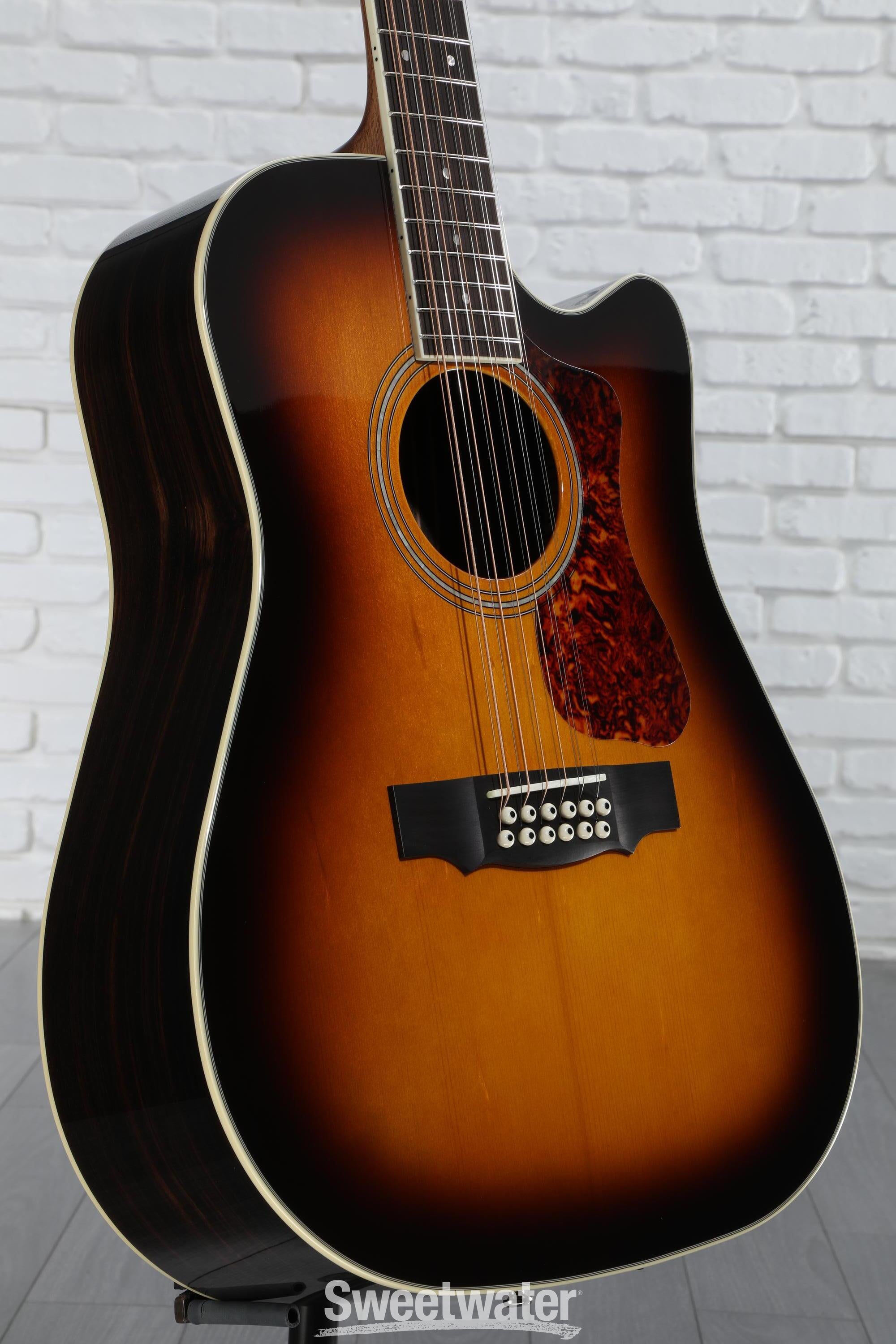 Guild D-2612CE Deluxe 12-string Acoustic-electric Guitar - Antique Sunburst