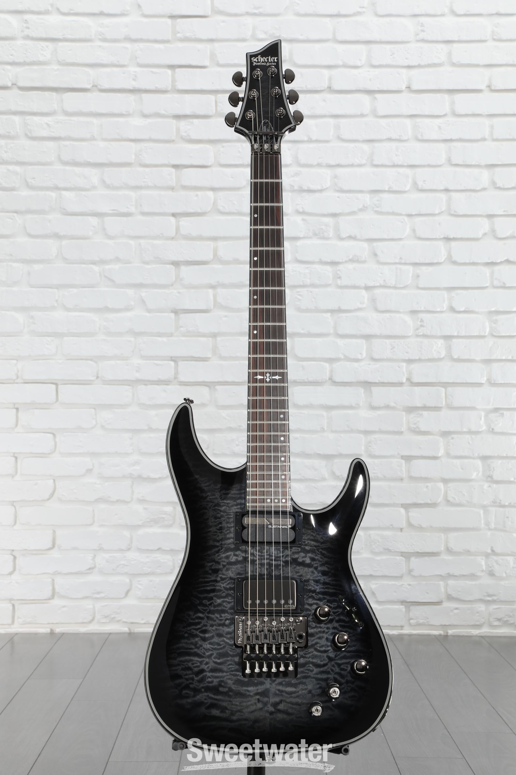 Schecter Hellraiser Hybrid C-1 FR-S Electric Guitar - Trans Black