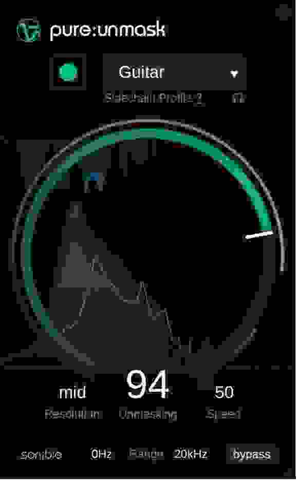 Sonible pure:unmask Spectral Frequency Unmasking Plug-in