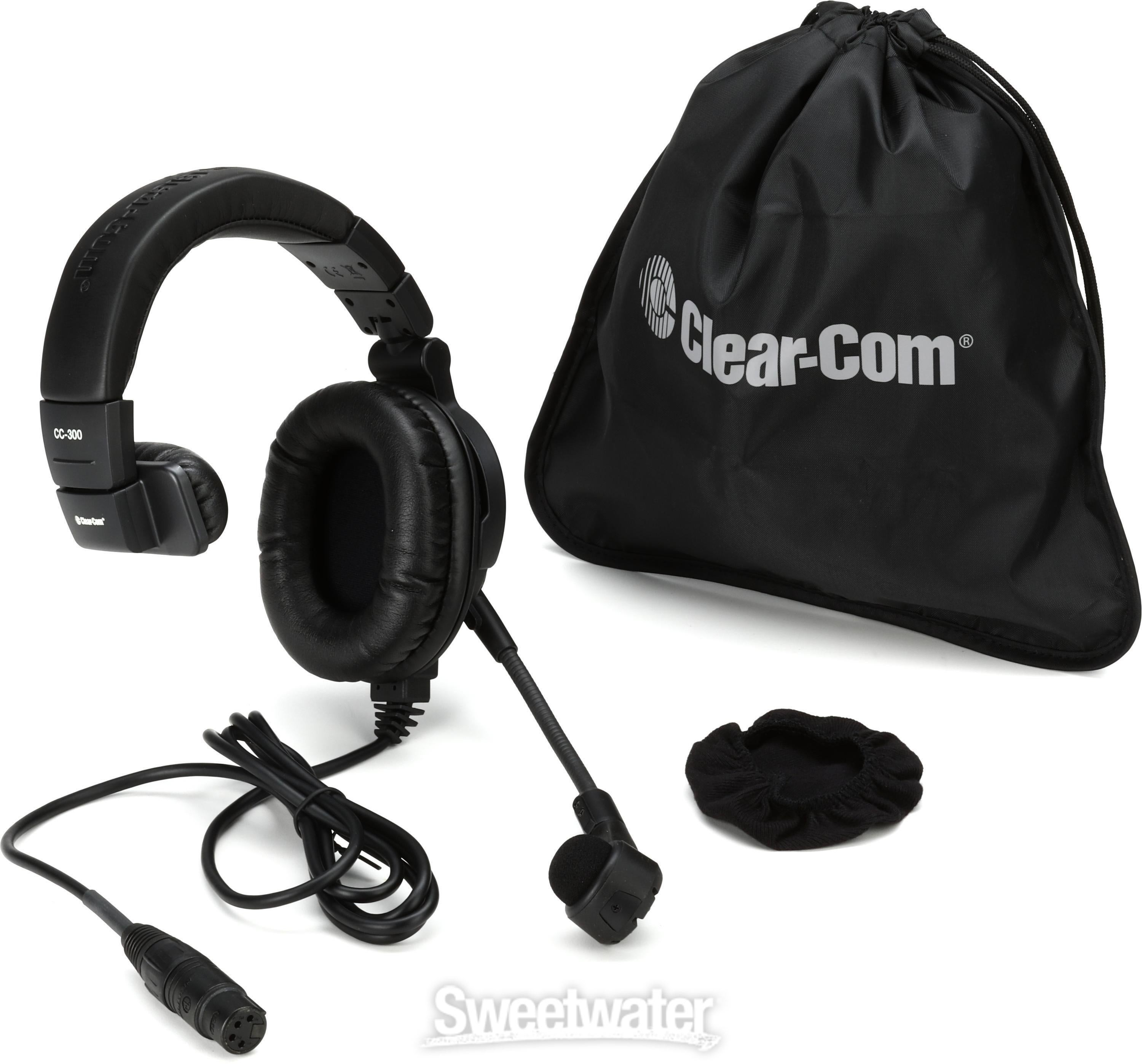 Clear-Com CC-300-X4 Single-ear Headset with 4-pin Female XLR