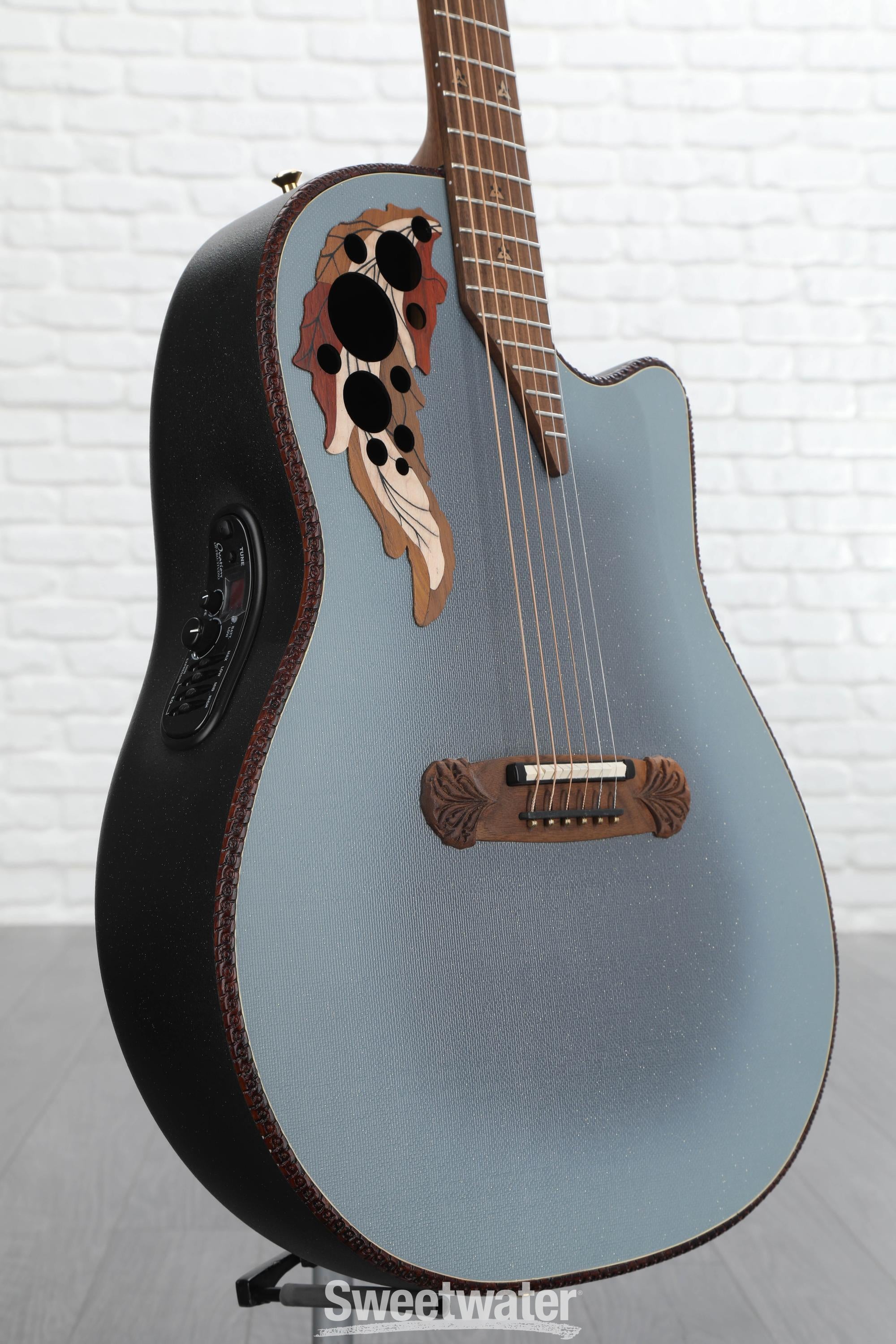 Ovation Adamas I GT Cutaway Deep Contour Acoustic-Electric - Reverse Blue  Burst | Sweetwater