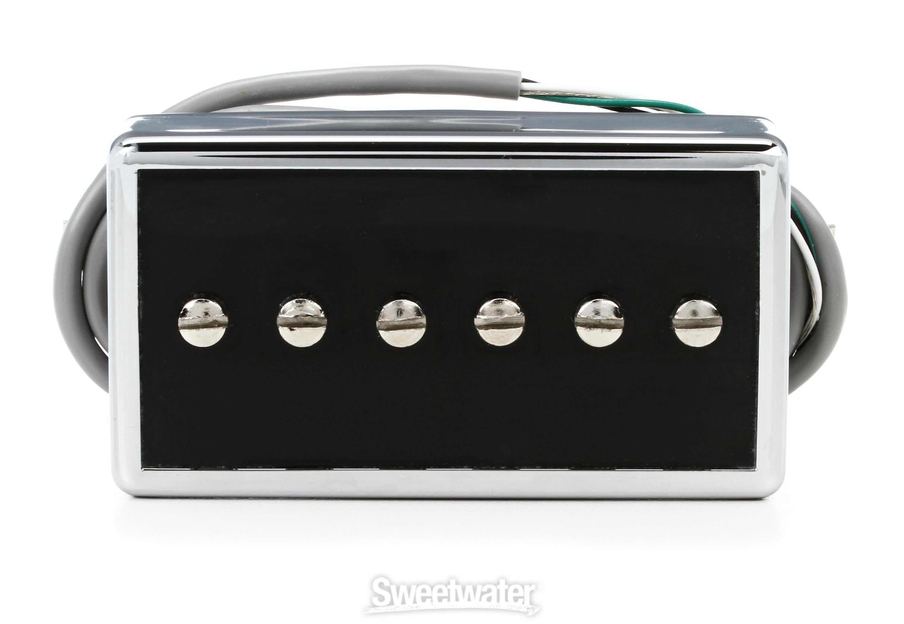Gibson Accessories P-94T Humbucker-Sized P-90 Bridge 2-conductor Pickup -  Black and Silver