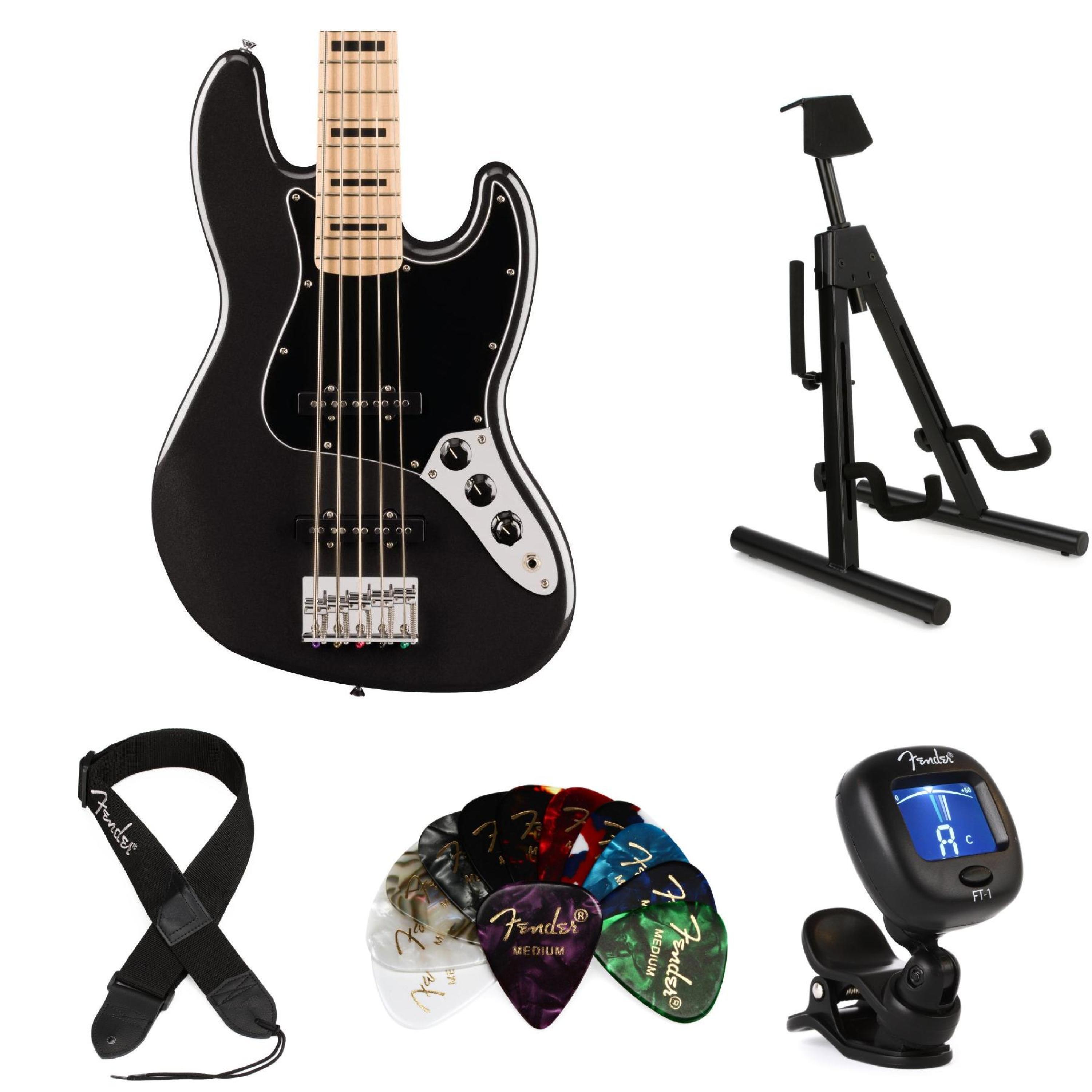 Fender Bass Squier Affinity Jazz Bass V 5-Saiter, Schwarz