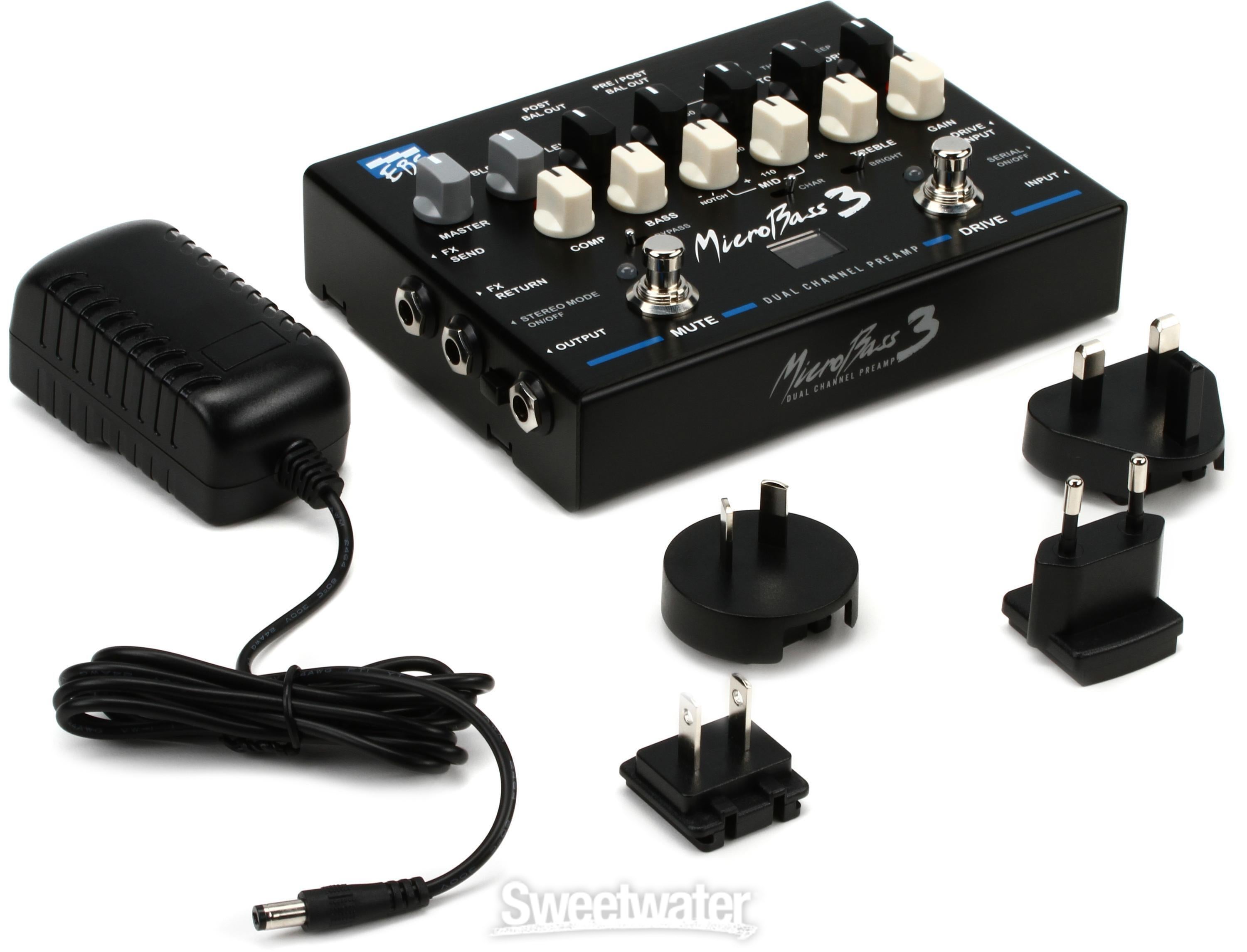 EBS MicroBass 3 2-channel Preamp Pedal Reviews | Sweetwater