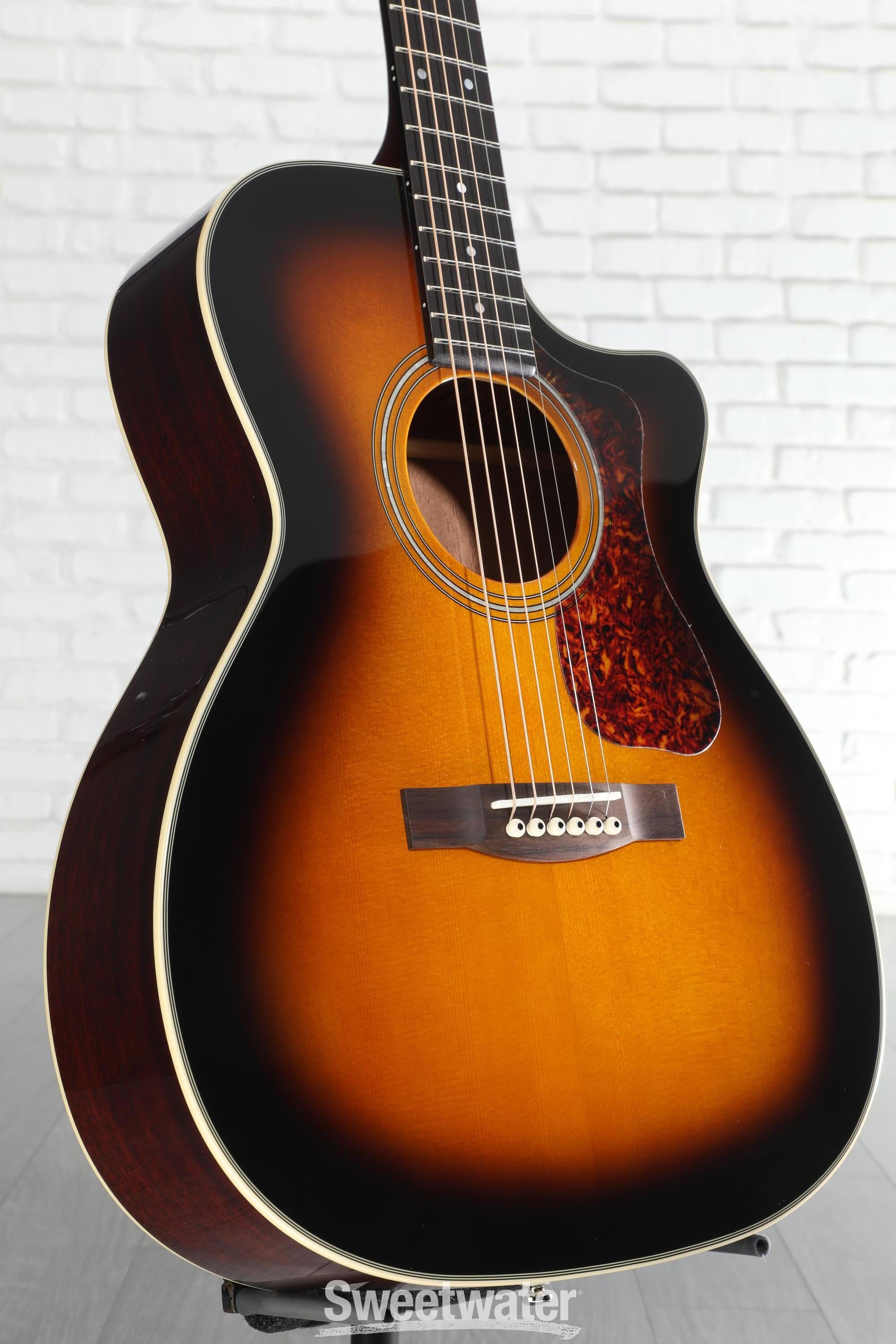 Guild OM-140CE Orchestra Acoustic-Electric Guitar - Antique Burst