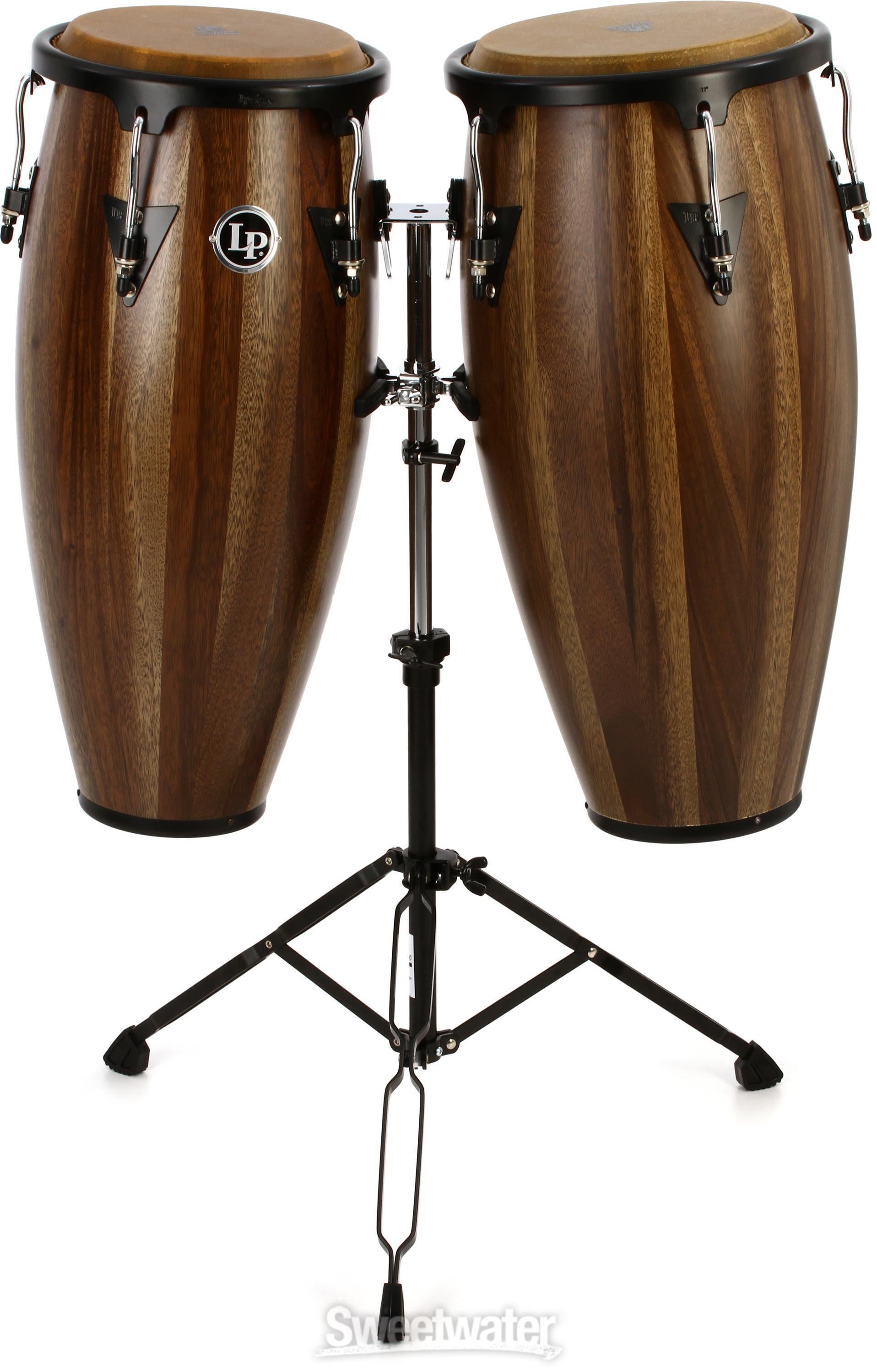 Latin Percussion Aspire Wood Conga Set - 10/11 inch Siam Walnut