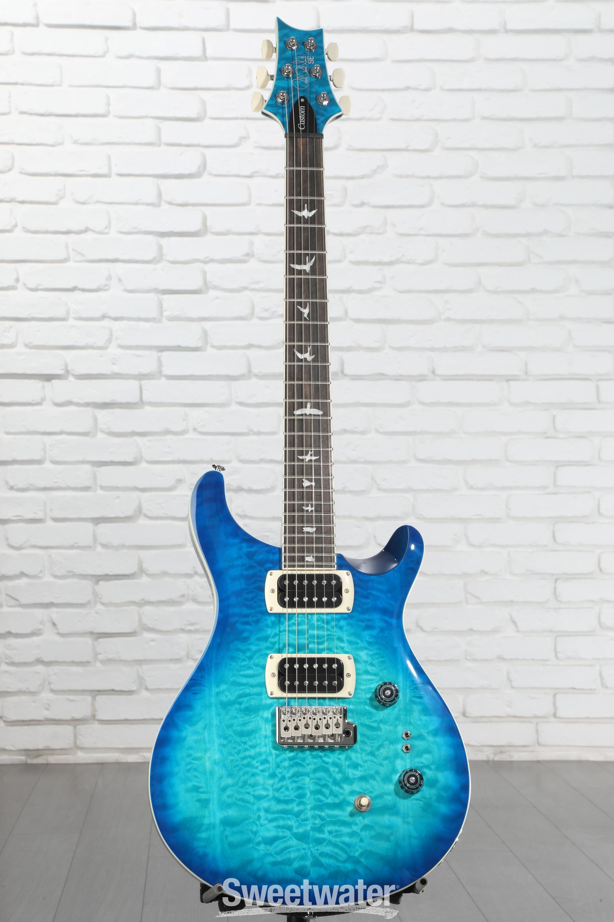 PRS SE Custom 24-08 Quilt Electric Guitar - Lake Blue