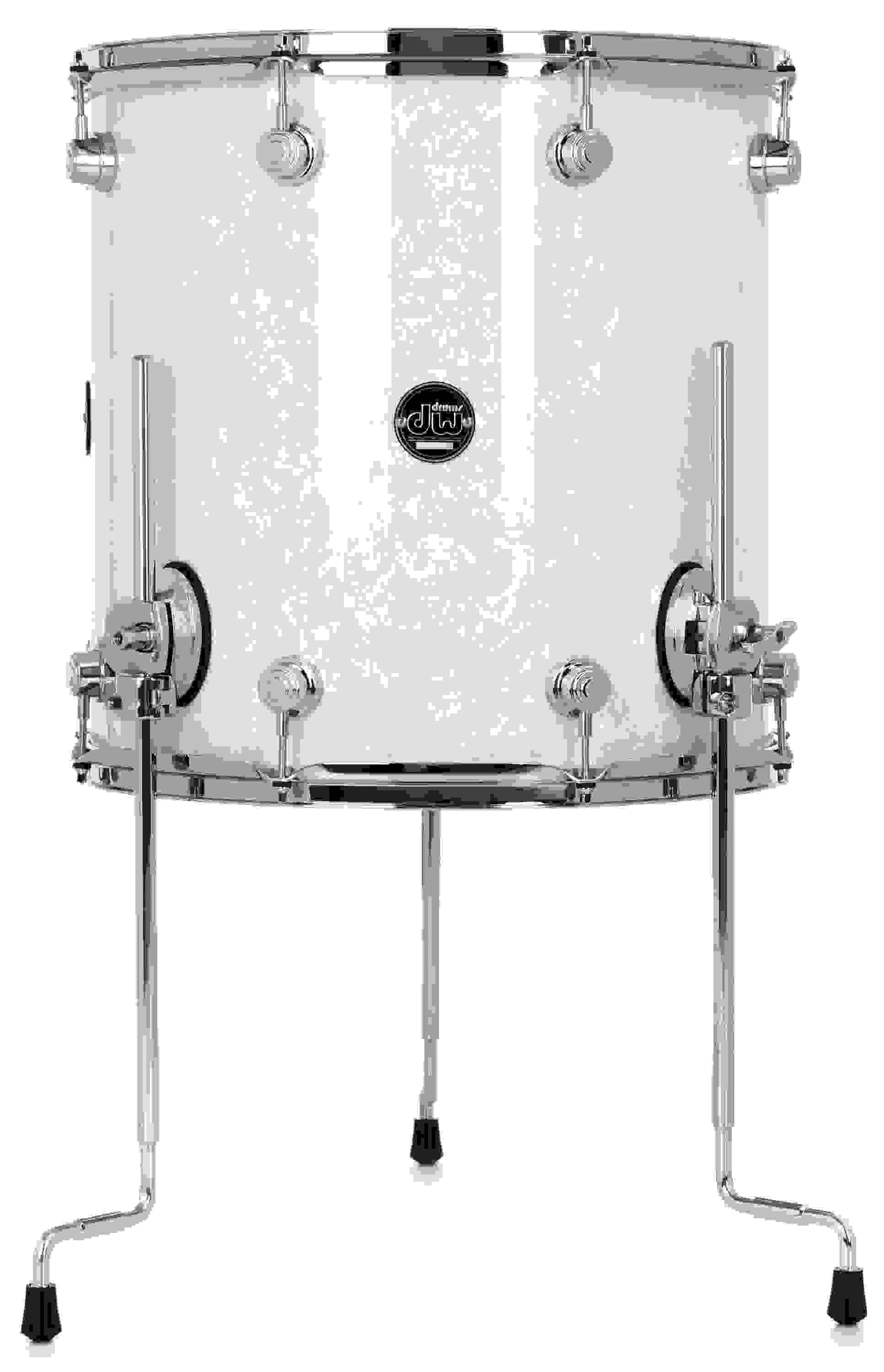 DW Performance Series Floor Tom - 16 x 16 inch - White Marine FinishPly