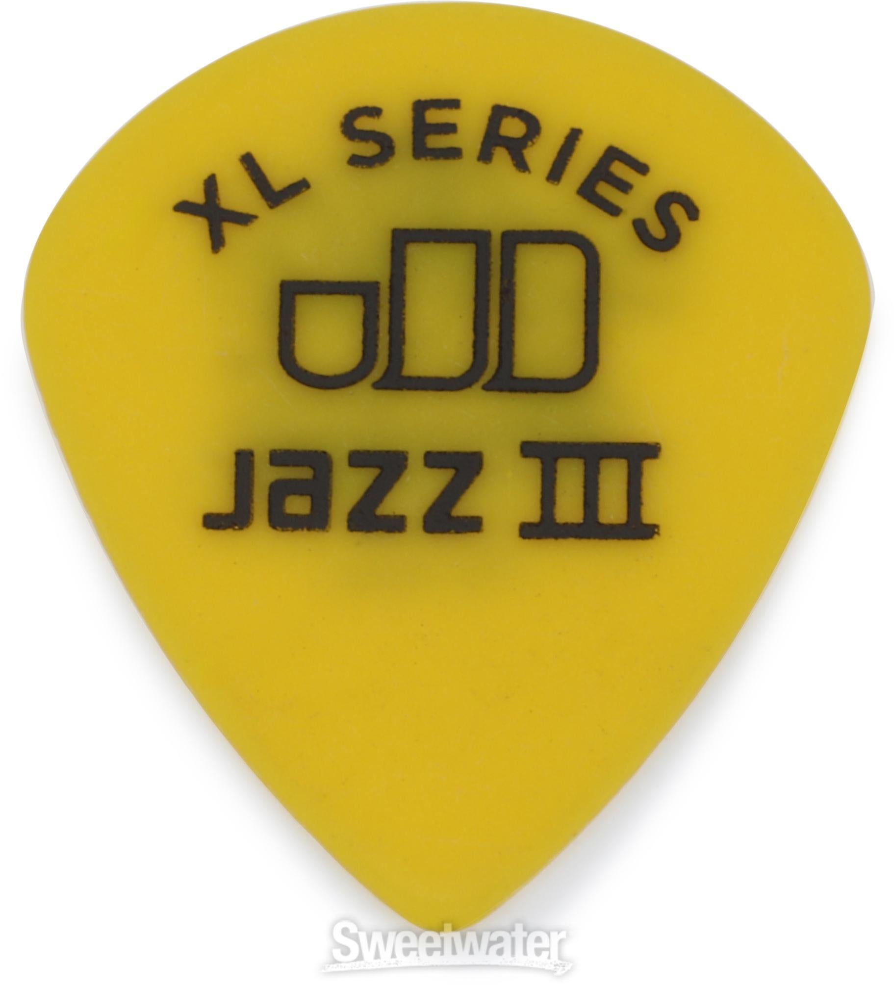 Dunlop Tortex Jazz III XL Guitar Picks - .73mm Yellow, 12-pack