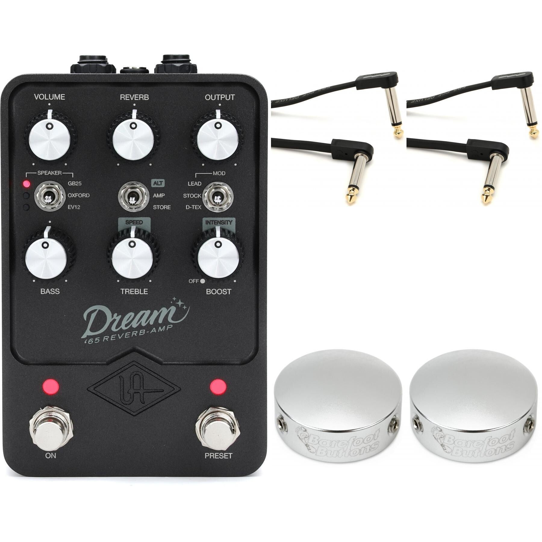 Universal Audio UAFX Dream '65 Reverb Amplifier Pedal Cap and 