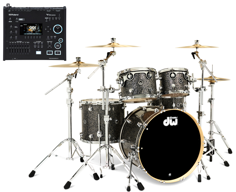 DW DWe 5-piece Shell Pack and Electronic Cymbal Bundle with V71