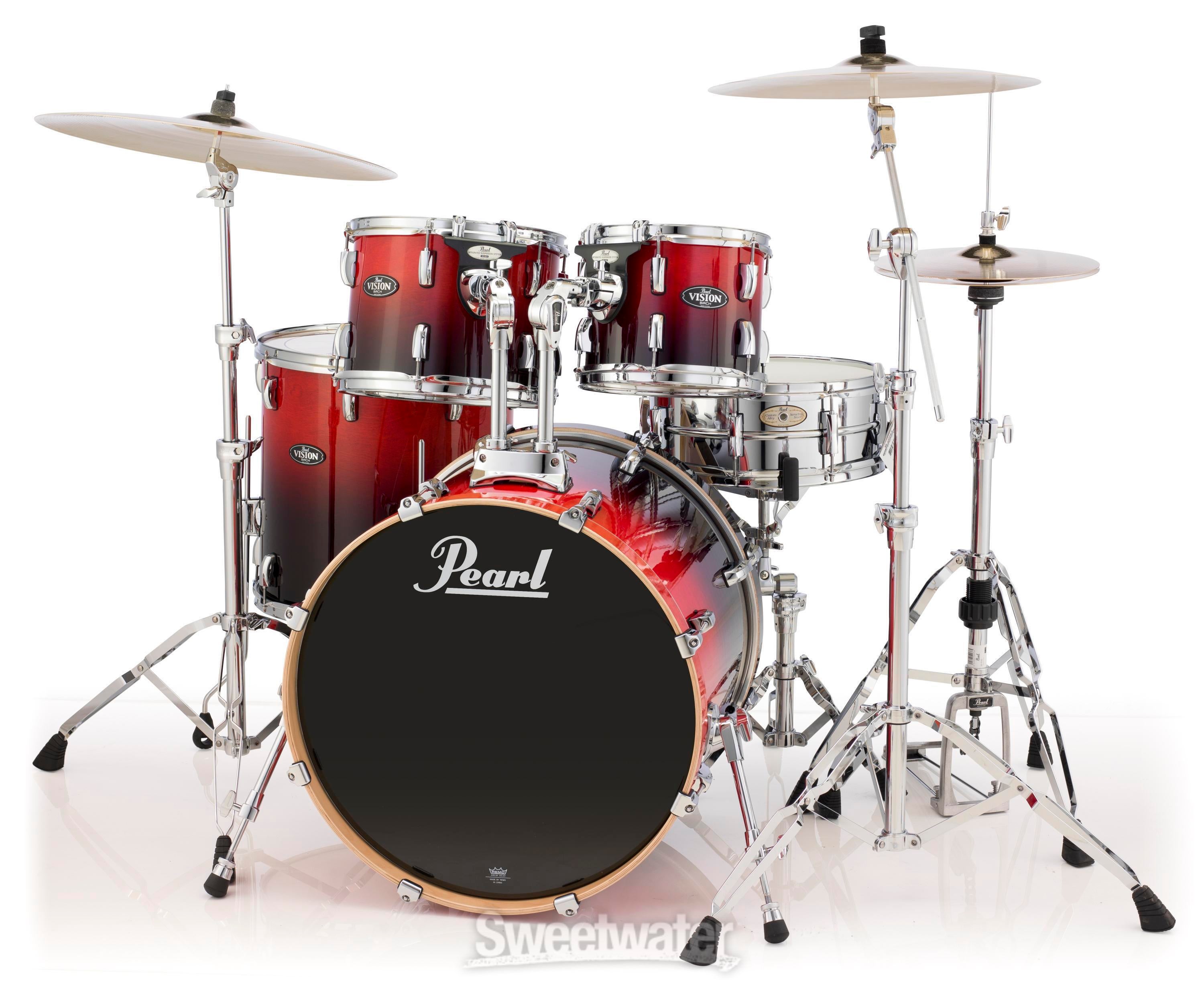 Pearl Vision Birch VBL 5-Piece Kit - Ruby Fade Reviews | Sweetwater