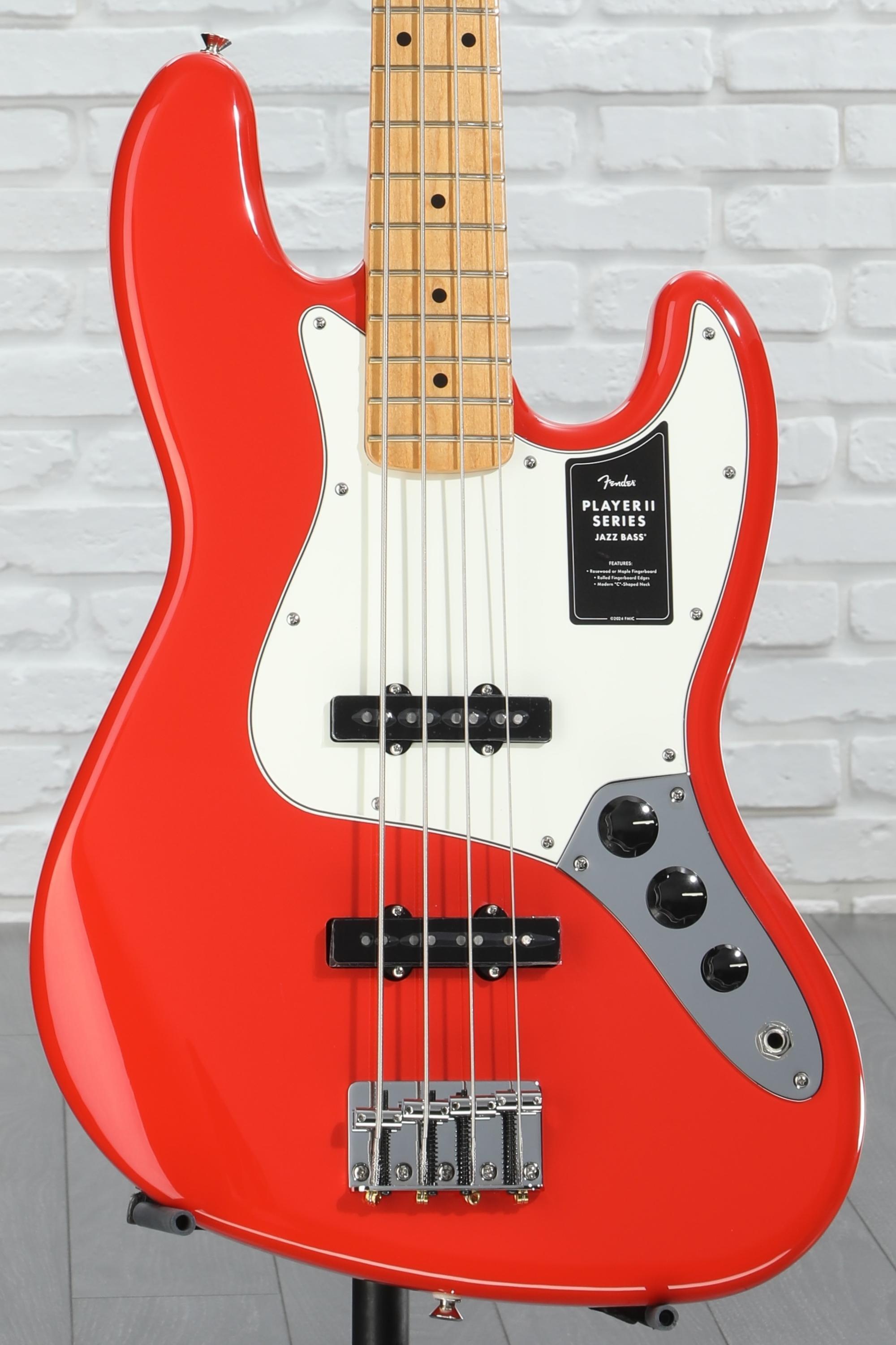 Amazon.com: Fender Player II Jazz Bass - Coral Red with