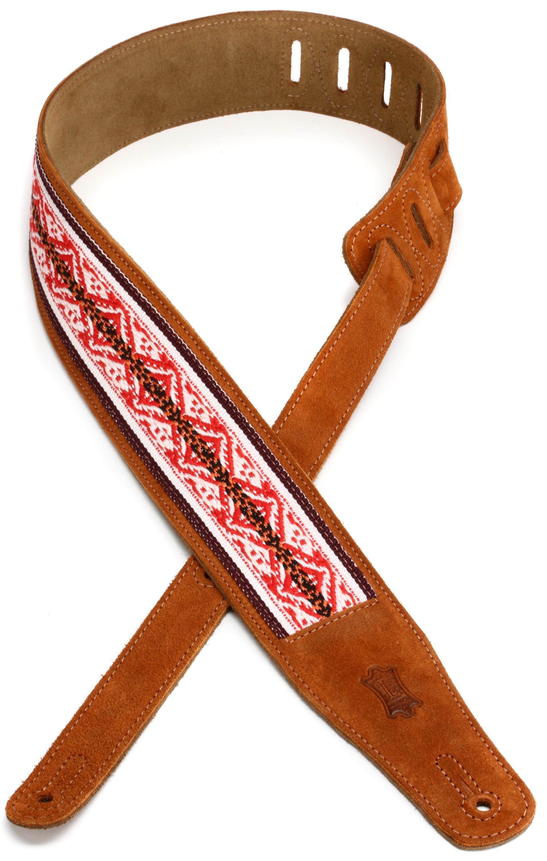 Levy's MSJ26 Suede Guitar Strap - Honey | Sweetwater
