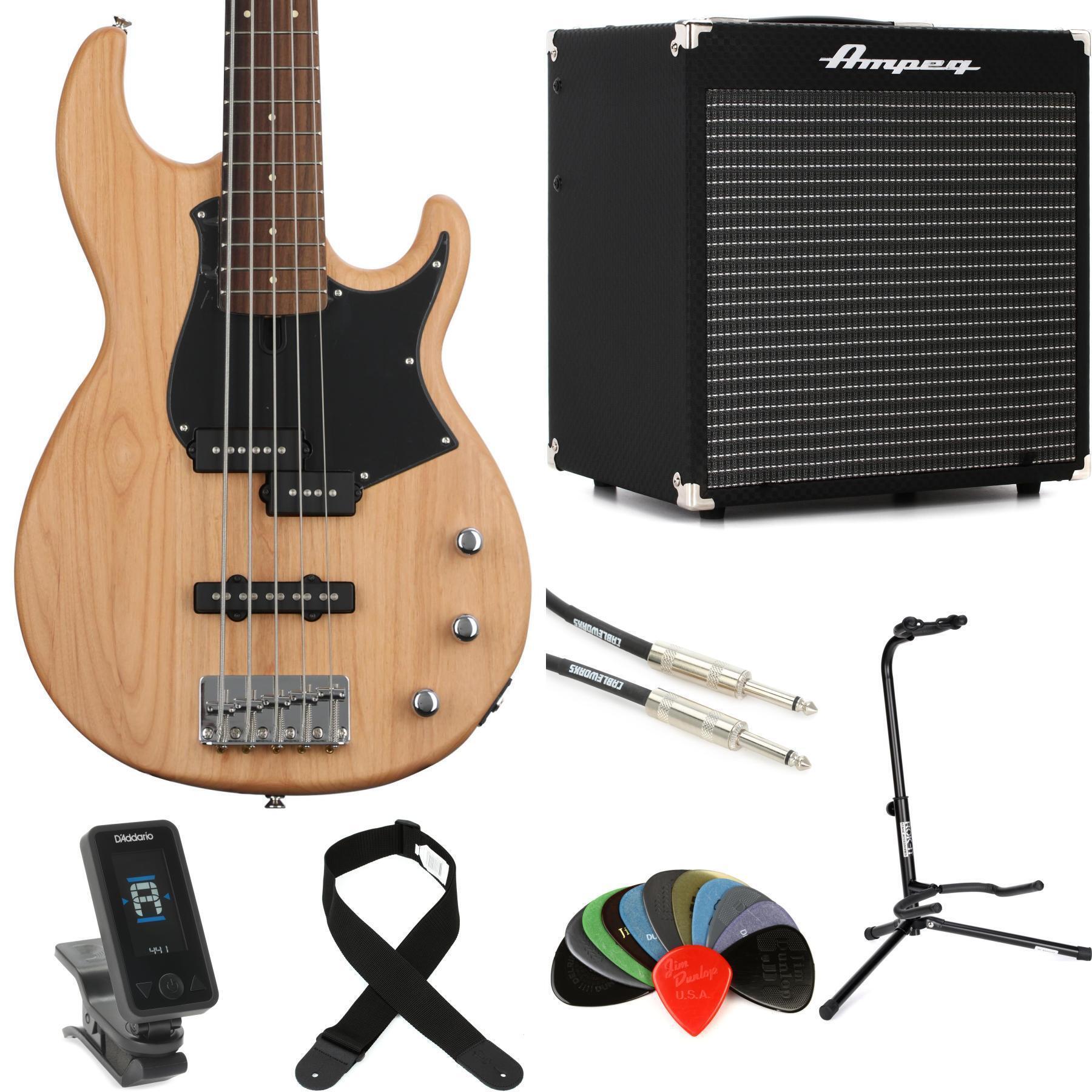 Yamaha BB235 Bass Guitar and Ampeg RB-108 Amp Bundle- Yellow