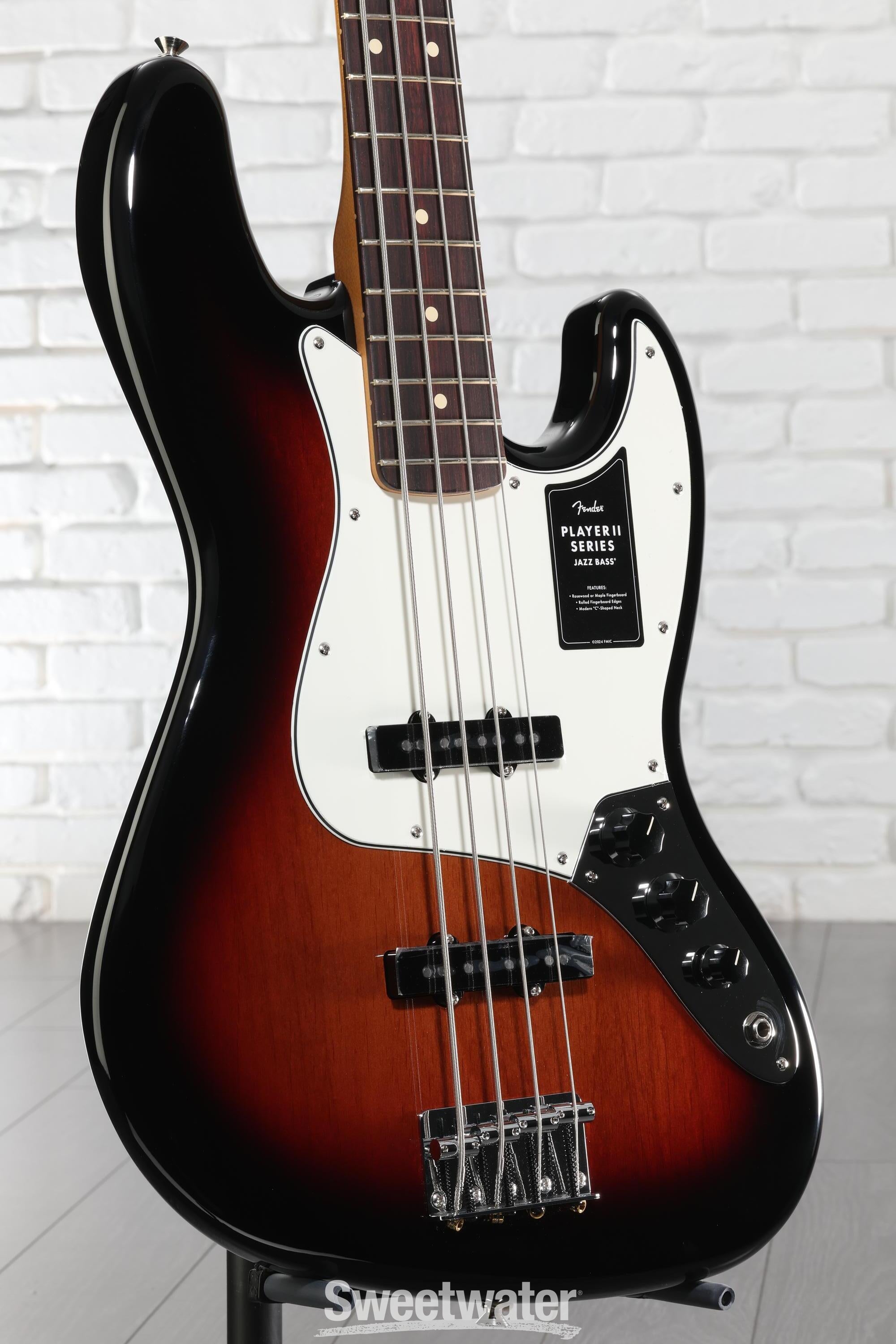 ベース Fender Player II Jazz Bass 3Col Sunburst Fender Player II Jazz Bass - 3-color Sunburst with Rosewood