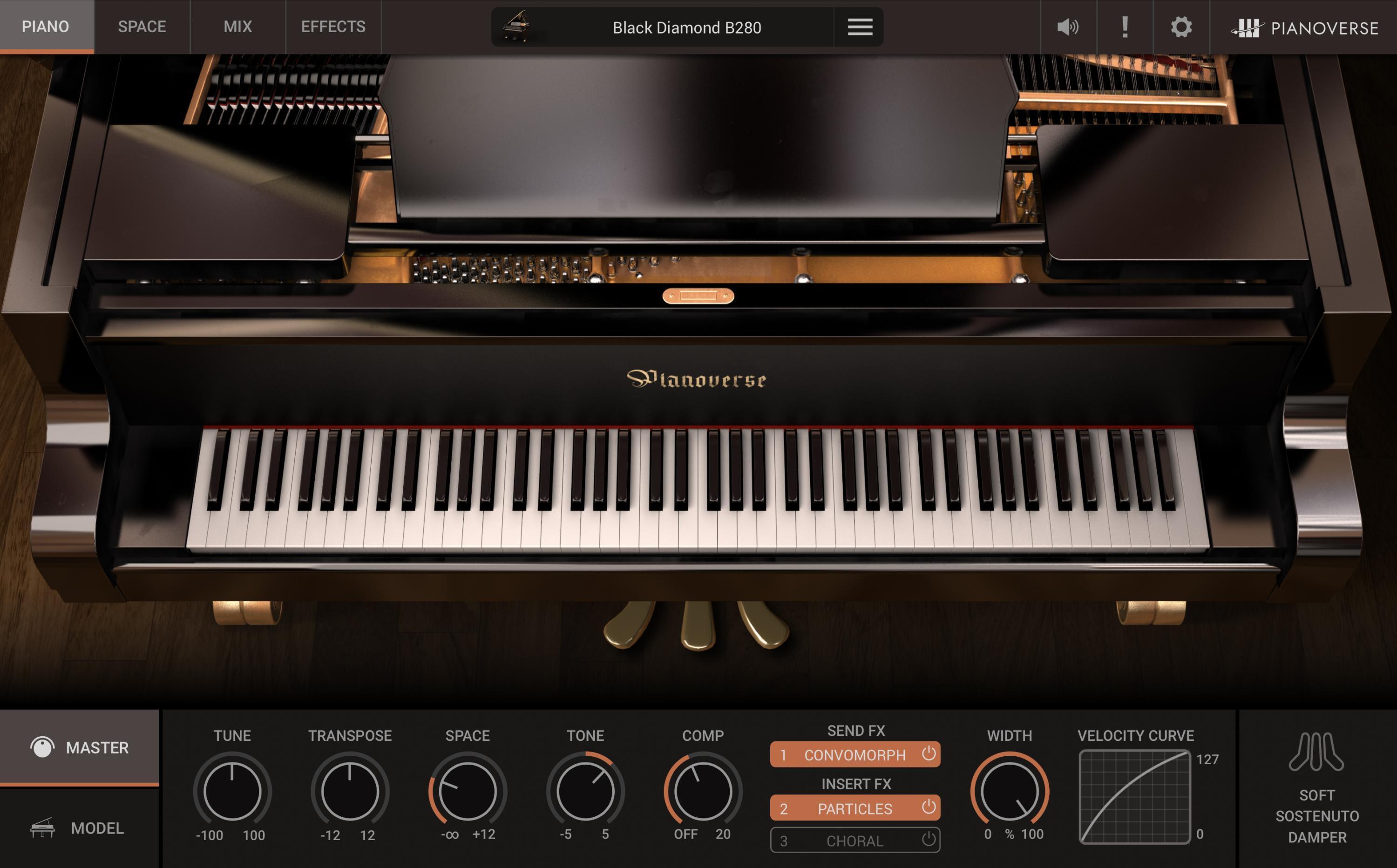 IK Multimedia Pianoverse Black Diamond B280 Virtual Grand Piano Plug-in ...