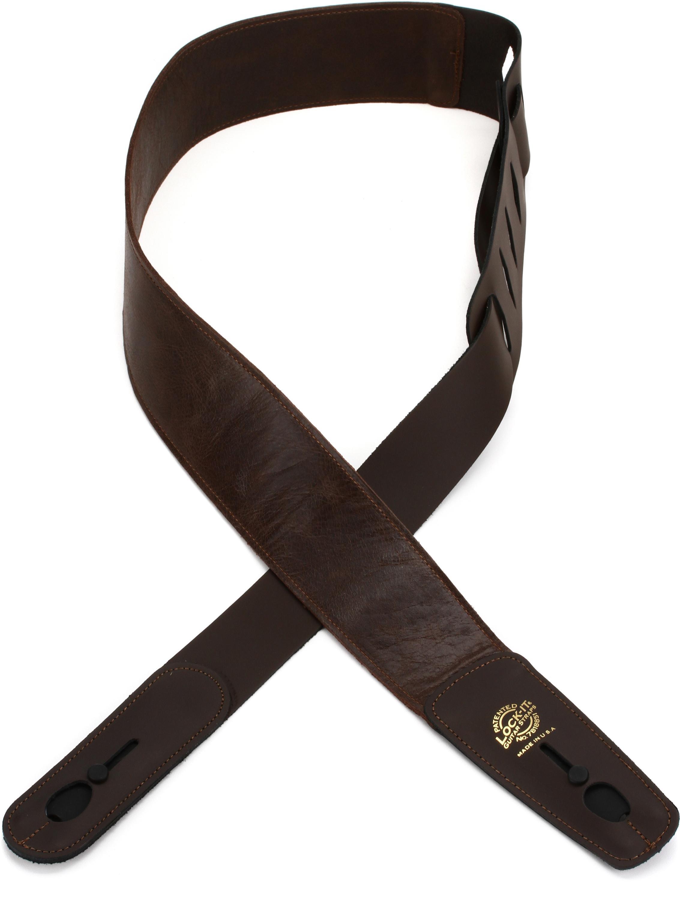 Photo of Lock-It Straps Leather Series Leather Strap with Locking Ends - Brown