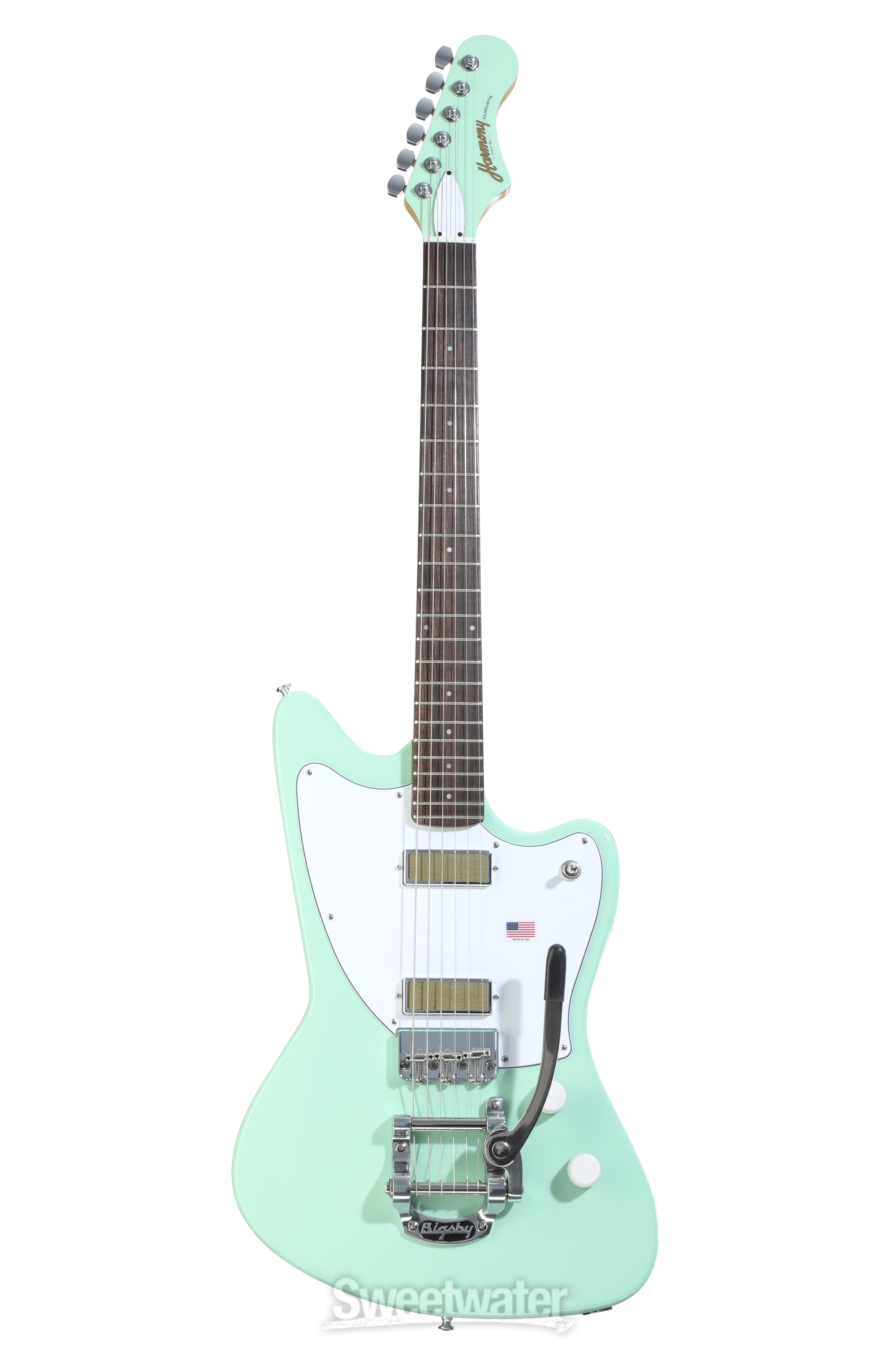 Harmony Silhouette Electric Guitar with Bigsby - Surf Green