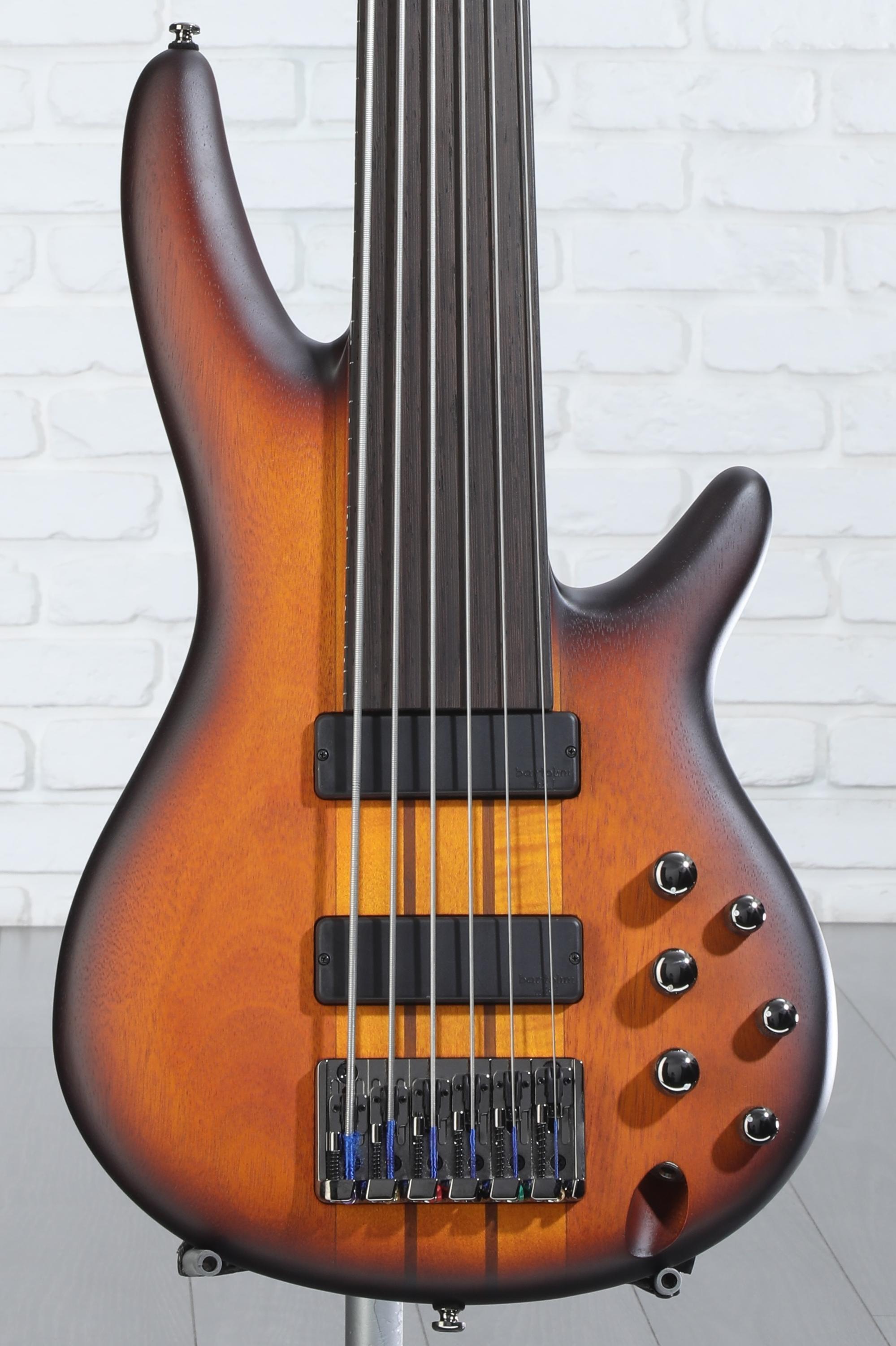 Ibanez SRF706 Fretless Bass Guitar - Brown Burst Flat | Sweetwater