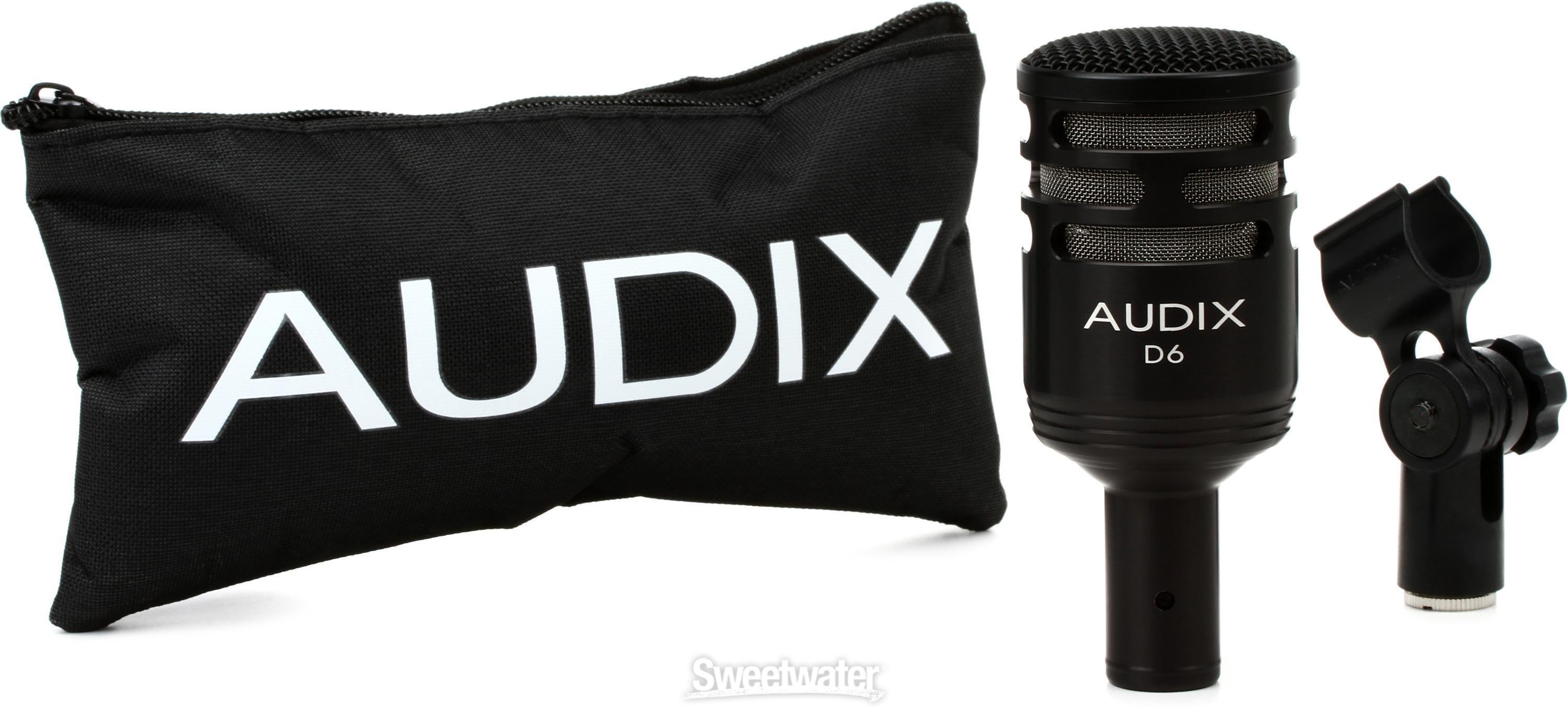 Audix D6 Cardioid Dynamic Kick Drum Microphone | Sweetwater