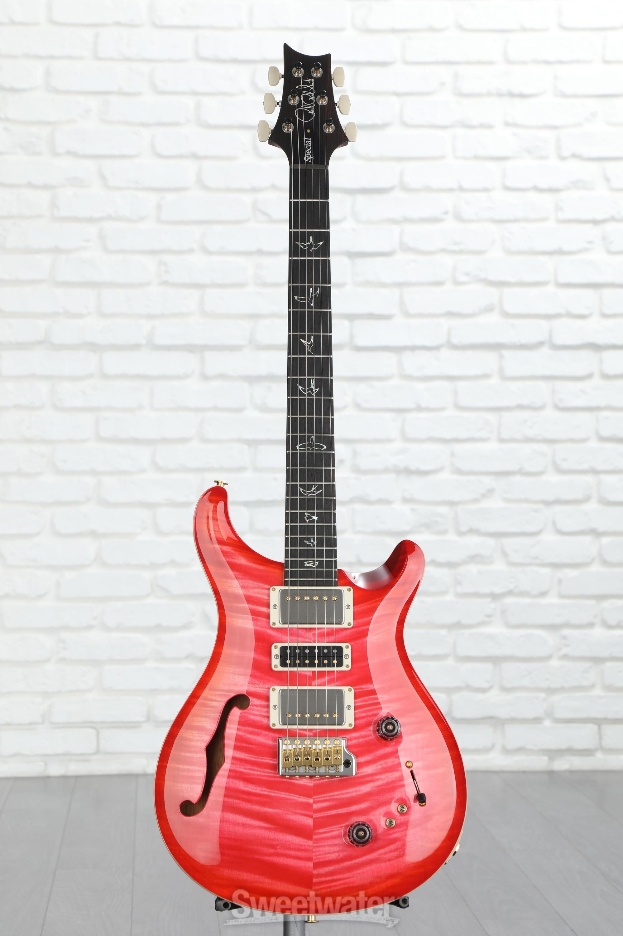 PRS Wood Library Special Semi-hollowbody Electric Guitar - Bonnie Pink,  Flame Top | Sweetwater