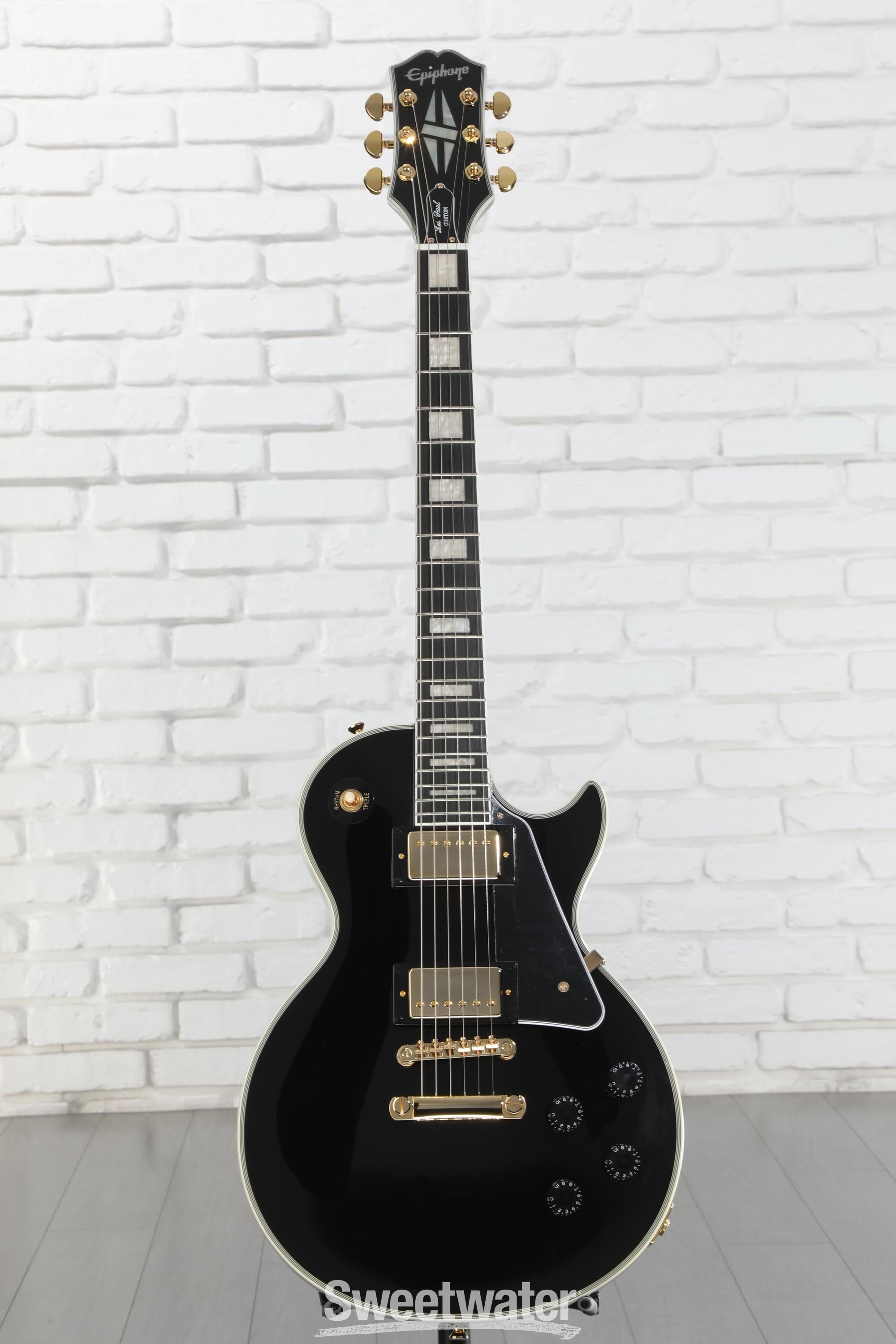 ギター epiphone Les Paul custom ebony Epiphone Les Paul Custom Electric Guitar - Ebony | Sweetwater