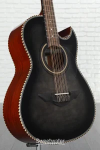 H. Jimenez El Esta'ndar Acoustic-electric Bajo Quinto - Black Flame Maple