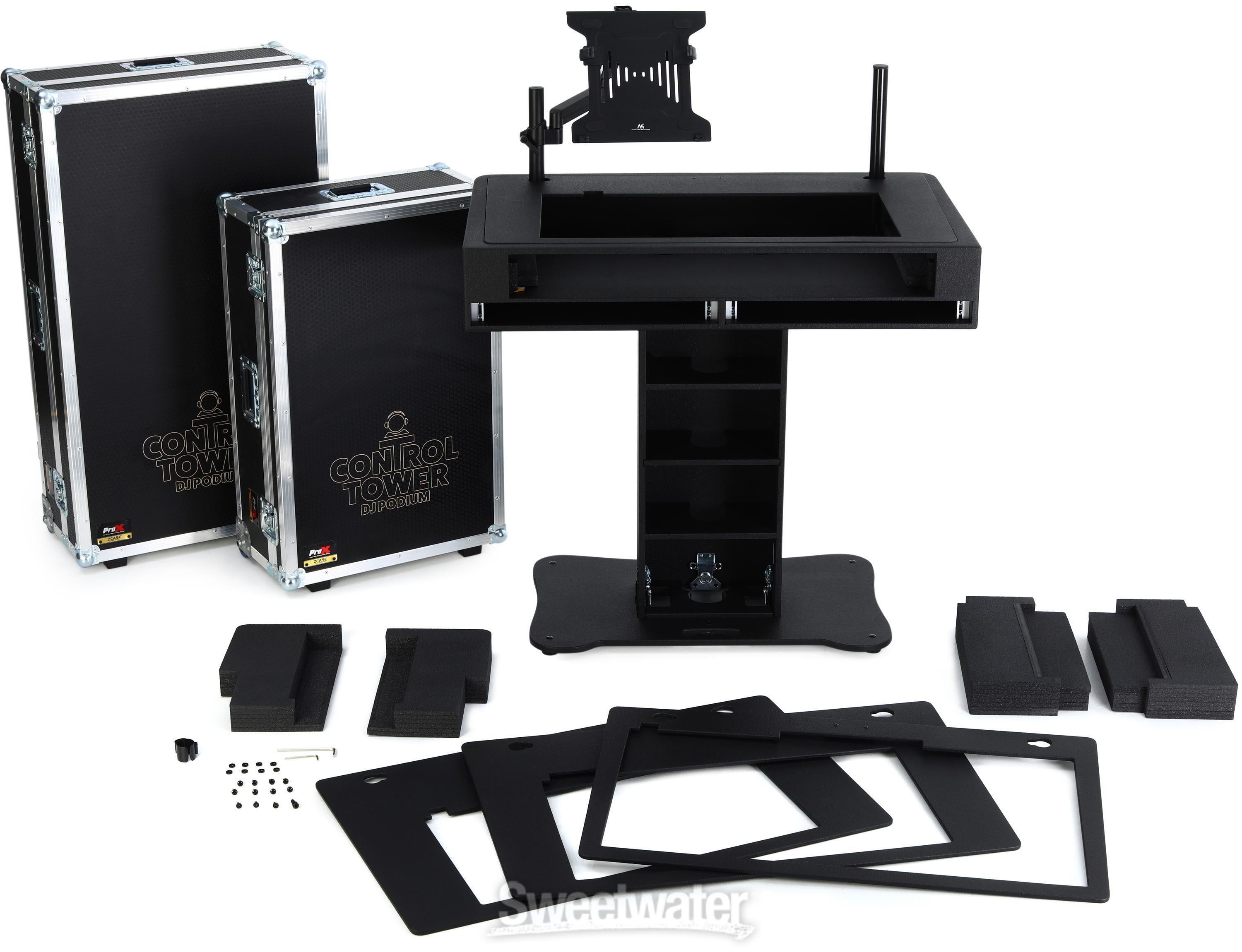 ProX XZF-DJCT-BL-2UCASE DJ Podium with Two Road Cases