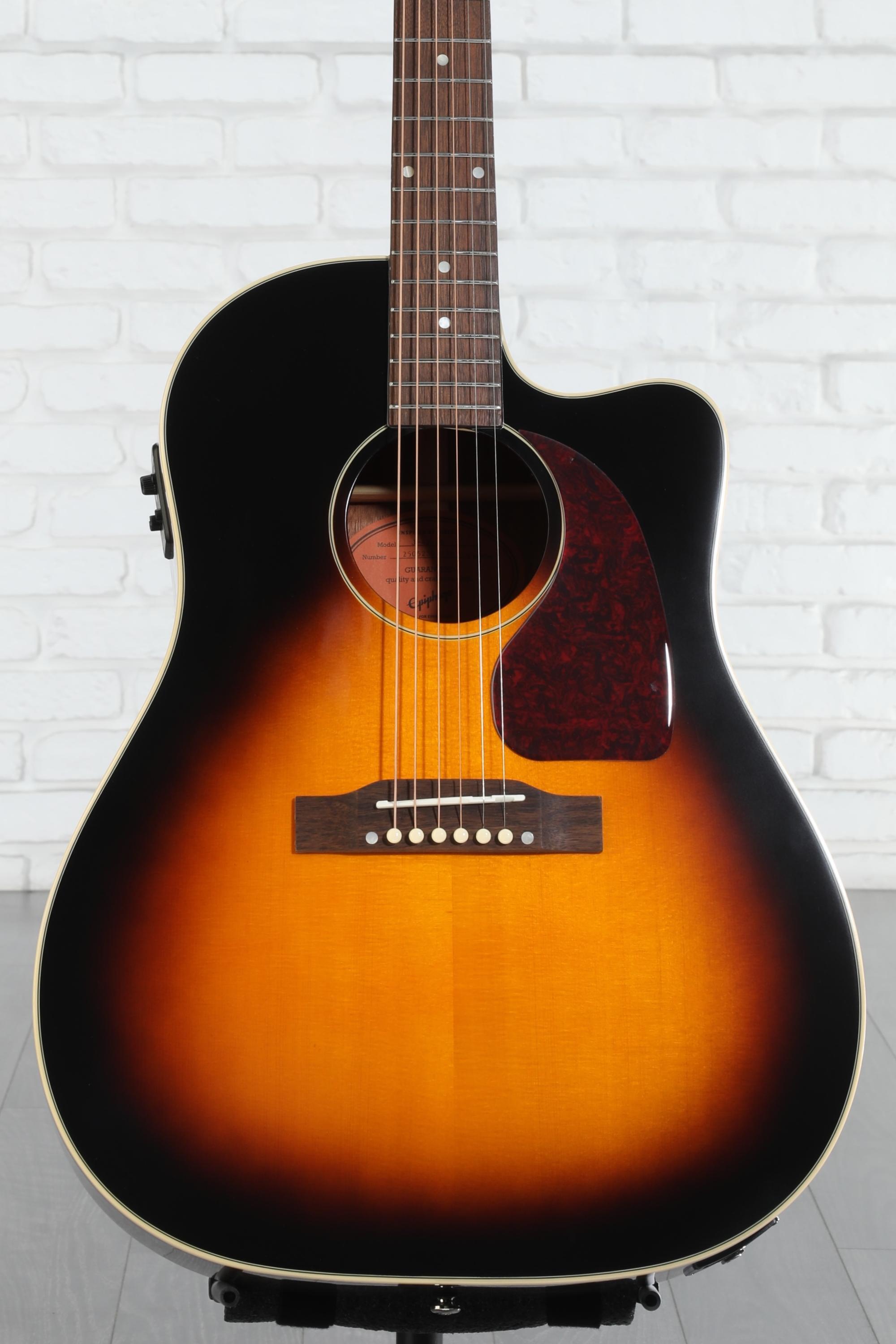 Epiphone J-45 EC Acoustic Guitar - Aged Vintage Sunburst Gloss