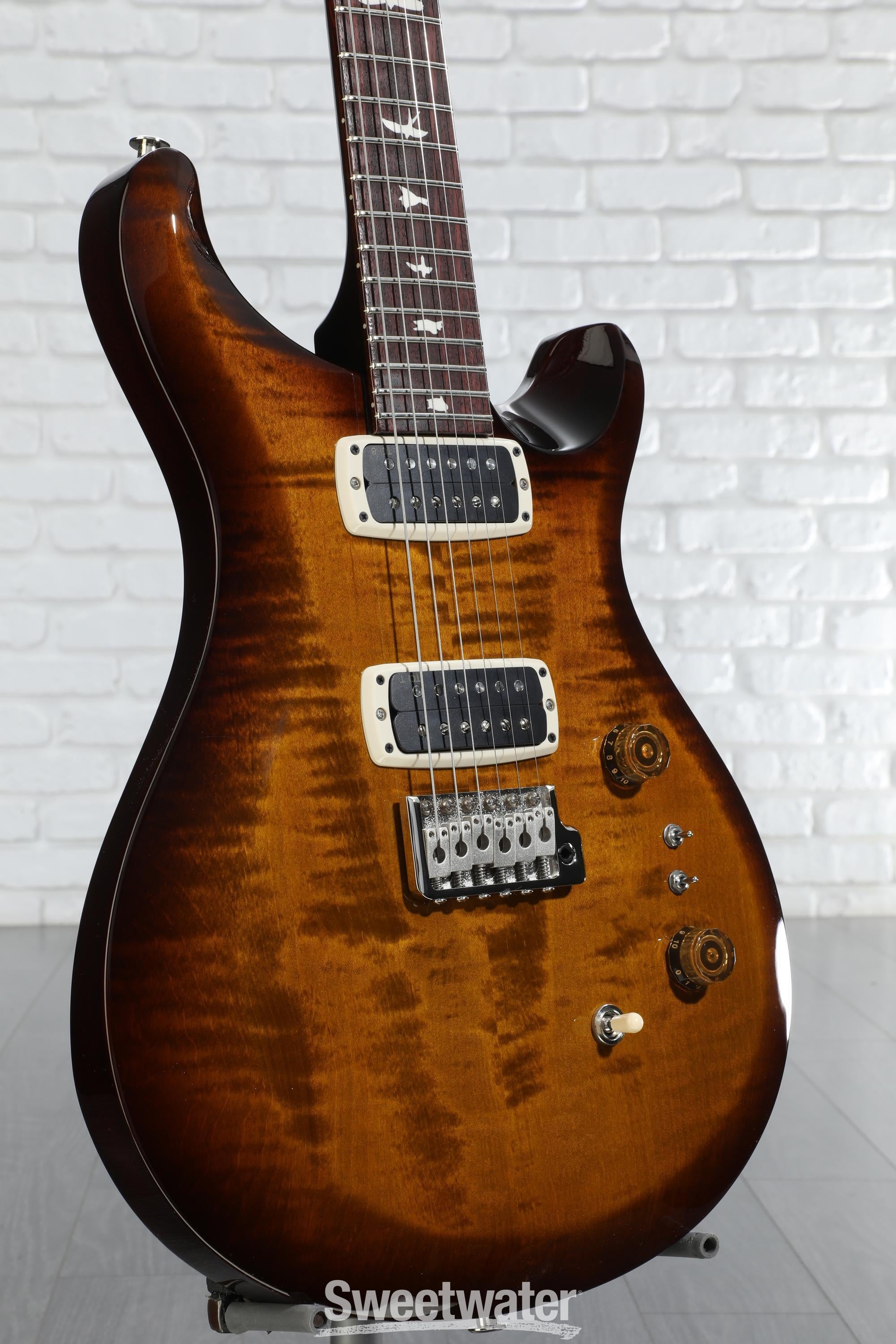 PRS S2 Custom 24-08 Electric Guitar - Black Amber | Sweetwater