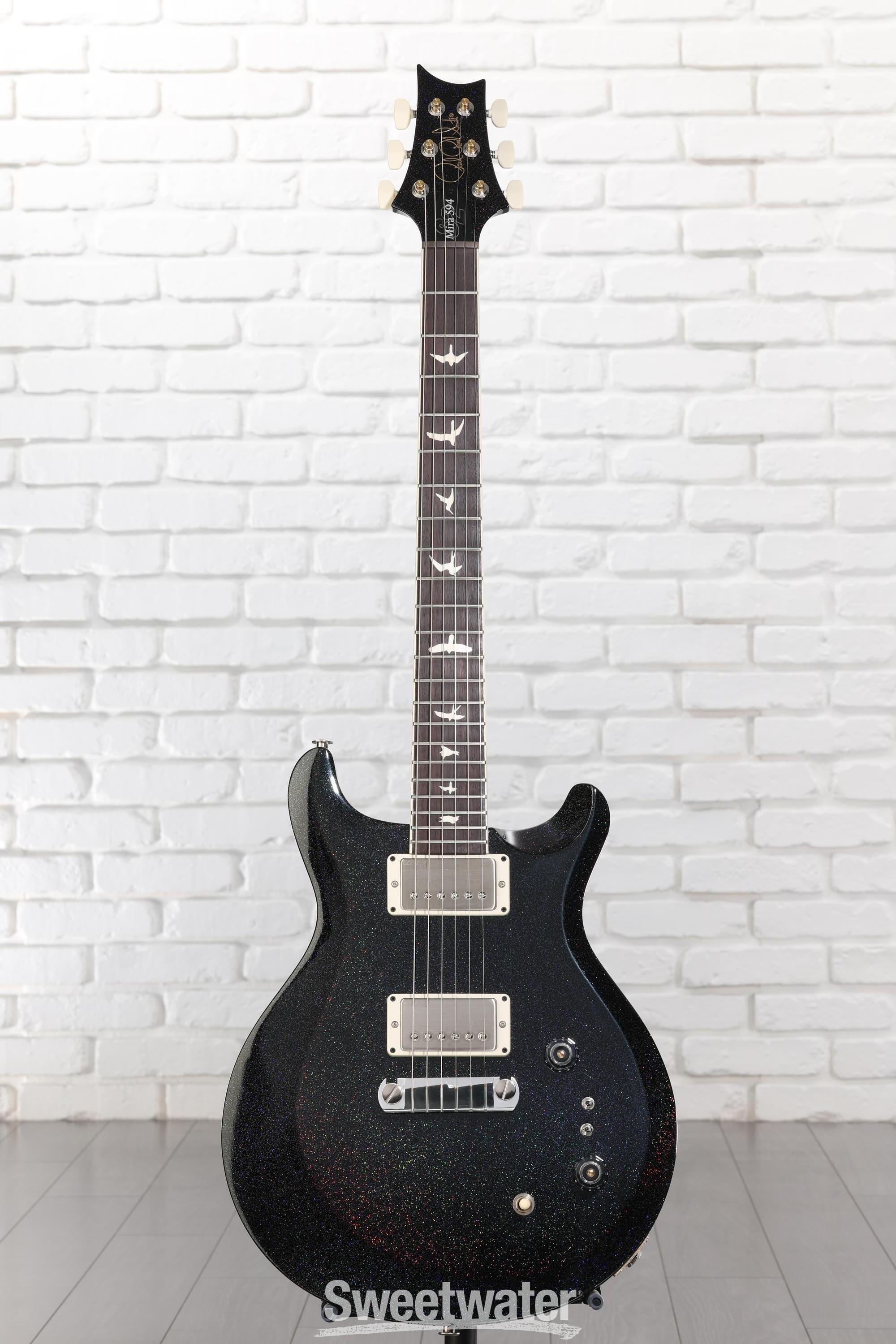 PRS S2 Mira 594 Electric Guitar - Black Rainbow Holoflake | Sweetwater