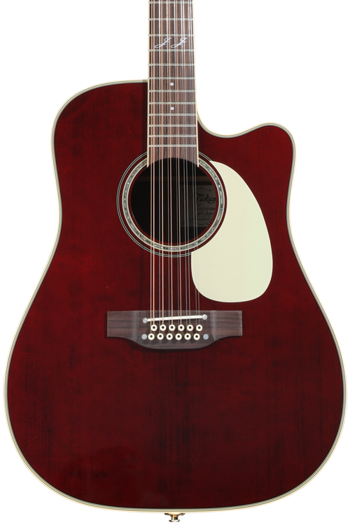 Takamine JJ325SRC-12 John Jorgenson 12-string Acoustic-electric Guitar - Gloss Red