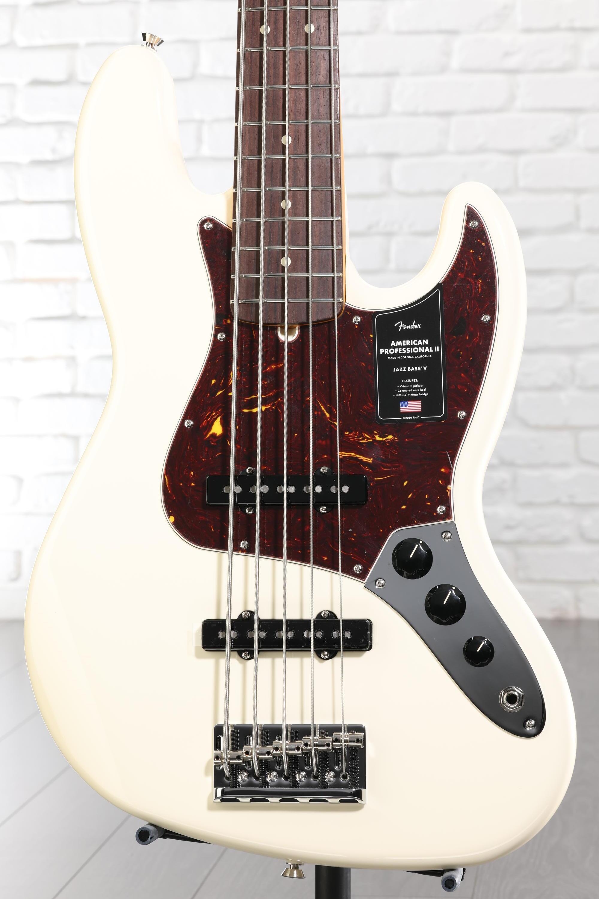 Fender American Professional II Jazz Bass V - Olympic White