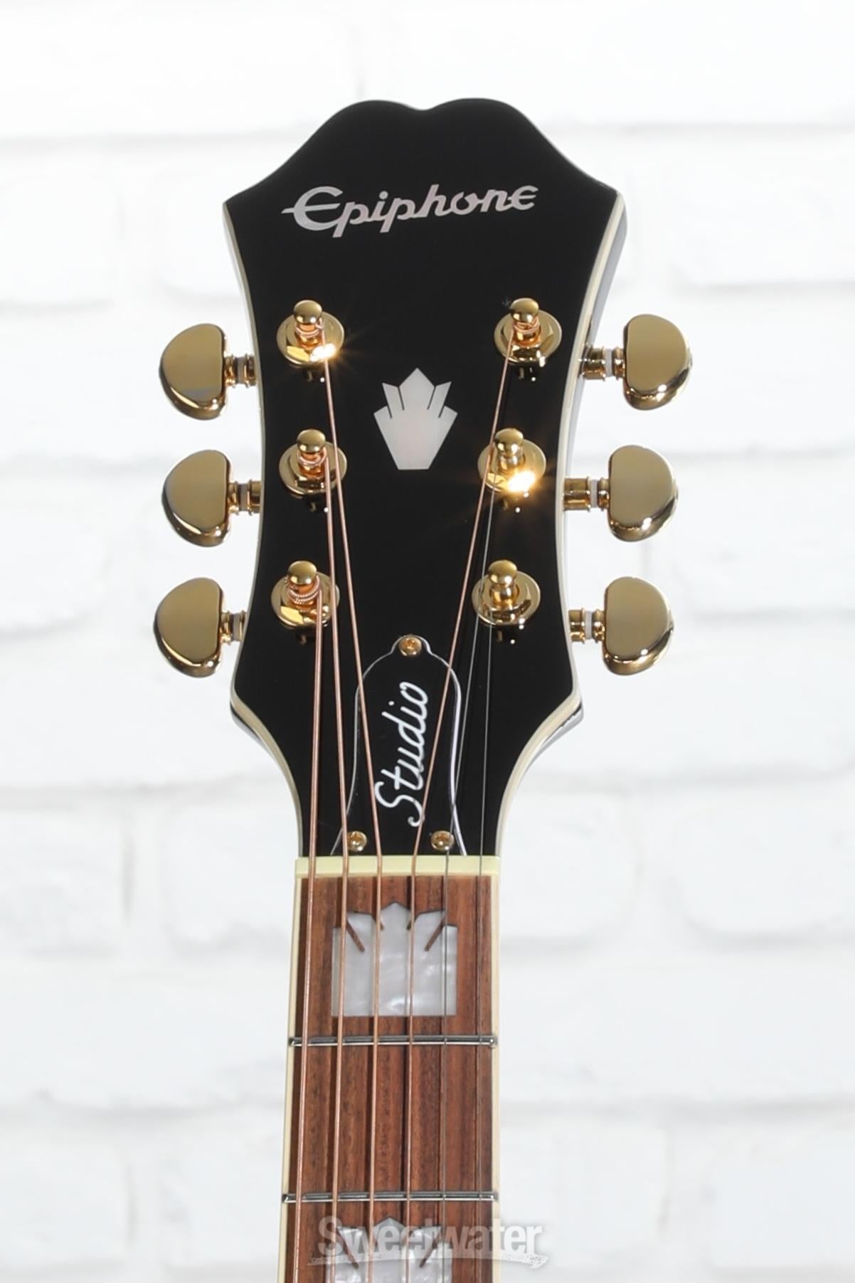 エピフォンej200 Epiphone J-200 EC Studio Acoustic-Electric Guitar Black | Guitar