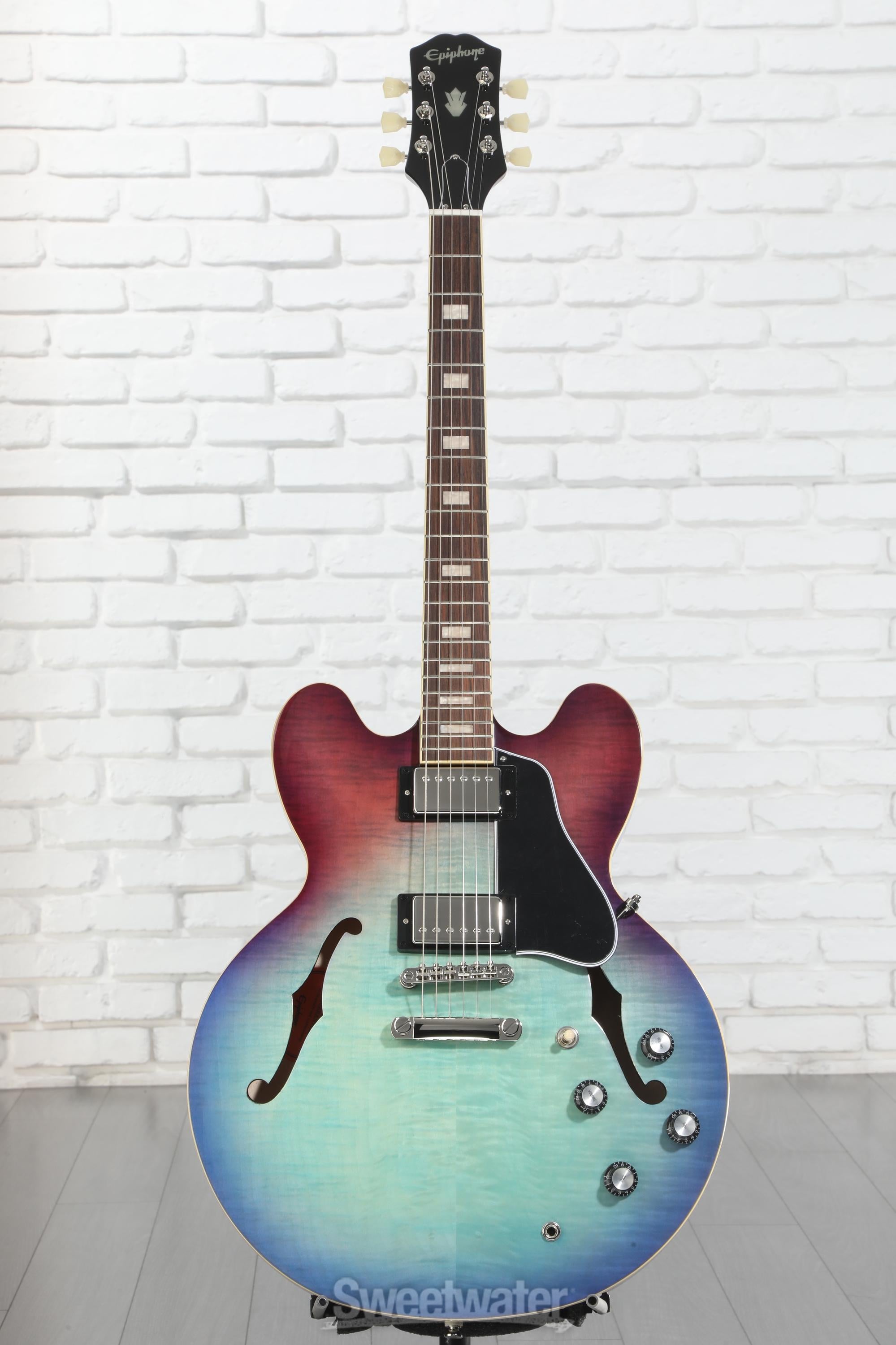 Epiphone ES-335 Figured Semi-hollowbody - Blueberry Burst | Sweetwater