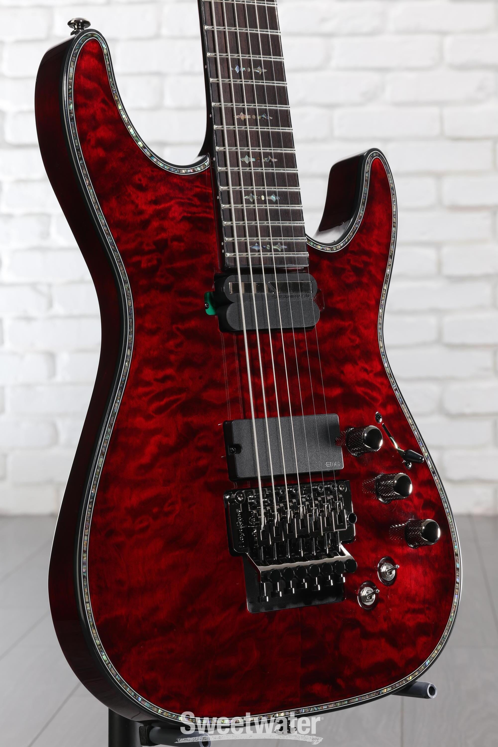 Schecter Hellraiser C-7 FR-S Electric Guitar - Black Cherry