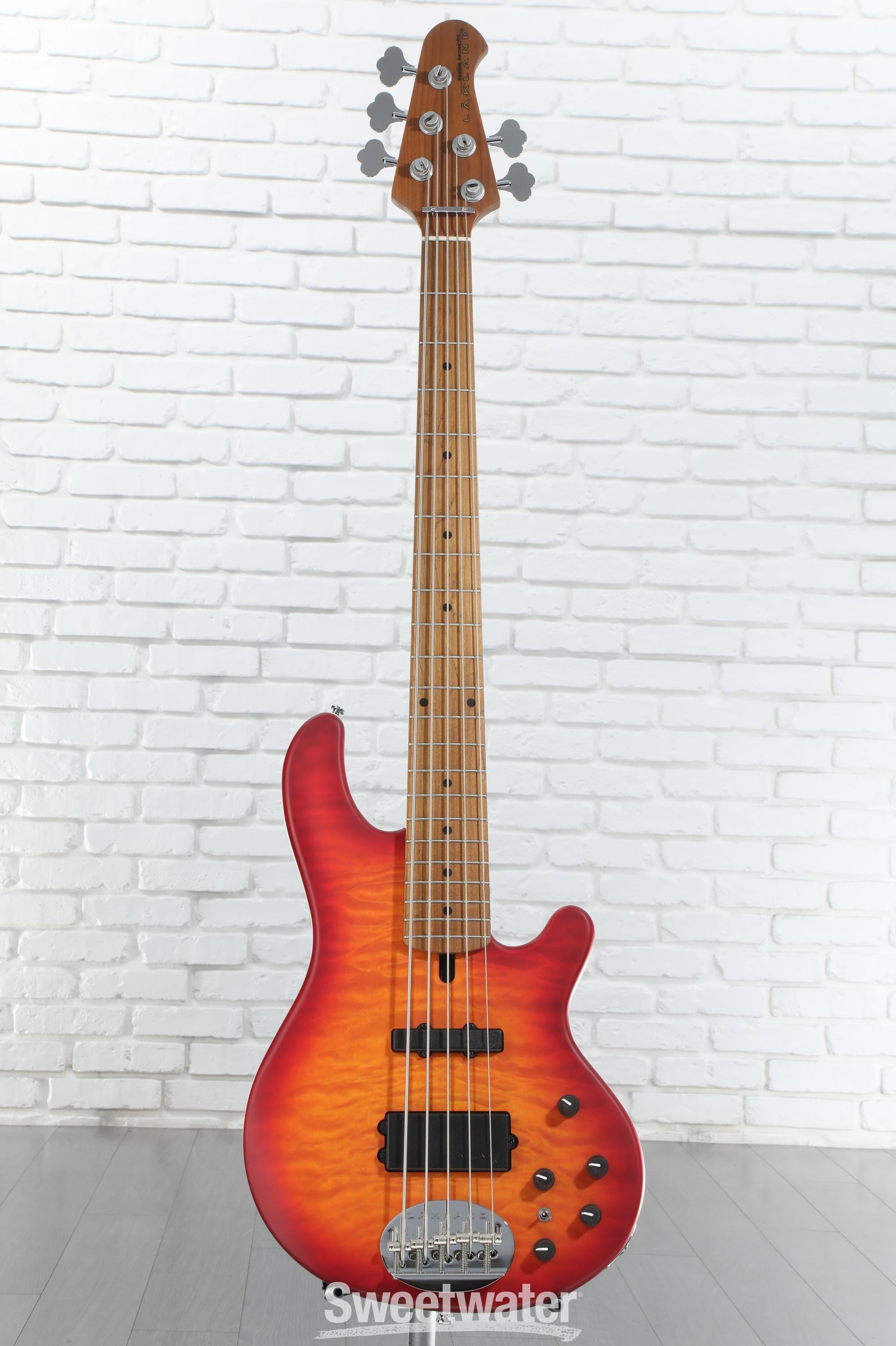 Lakland Skyline 55-02 Deluxe Bass Guitar - Satin Cherryburst