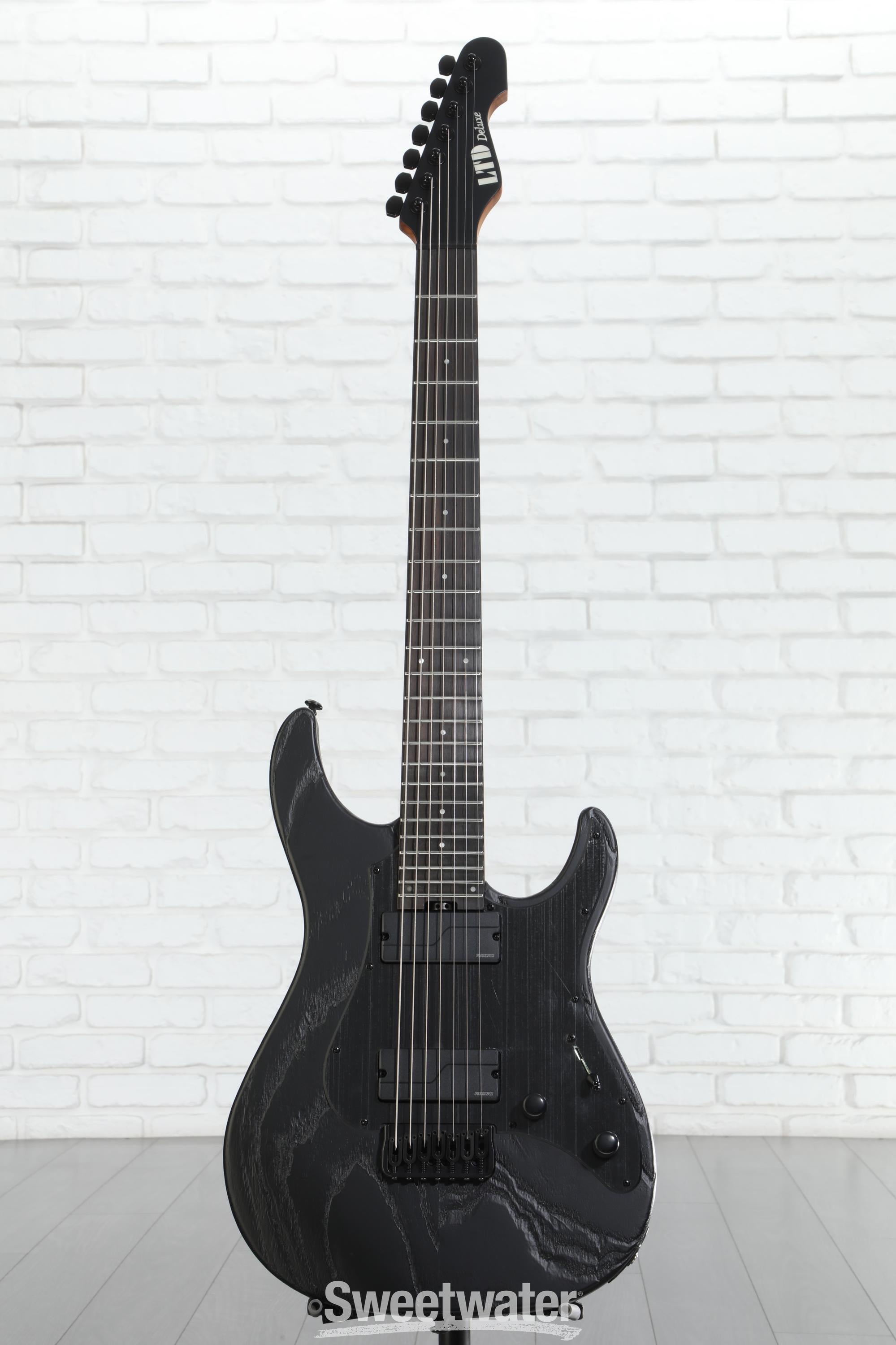 ESP LTD SN-1007 HT Baritone Electric Guitar - Black Blast