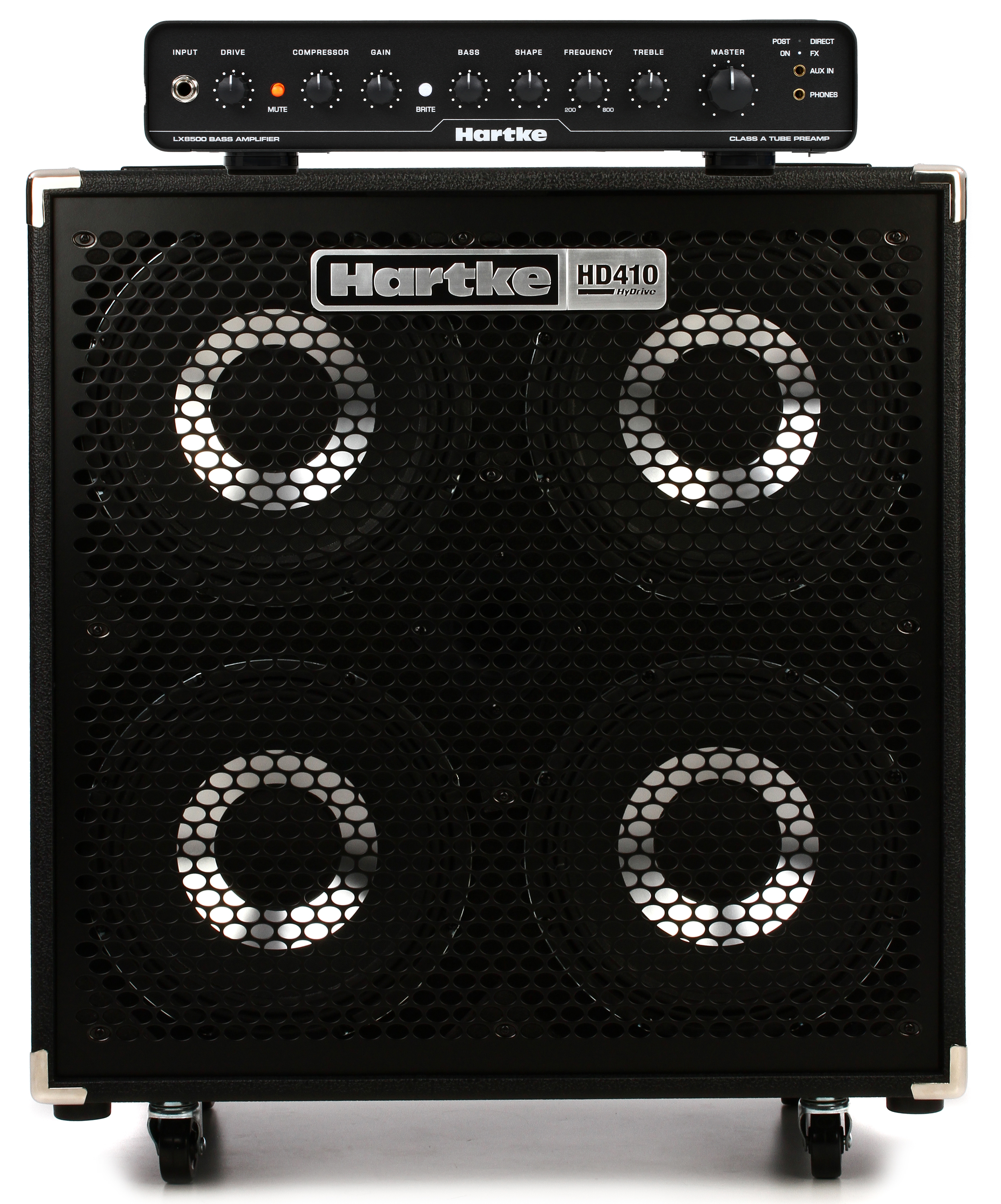 Hartke LX8500 800-watt Bass Head and 1000-watt 4x10