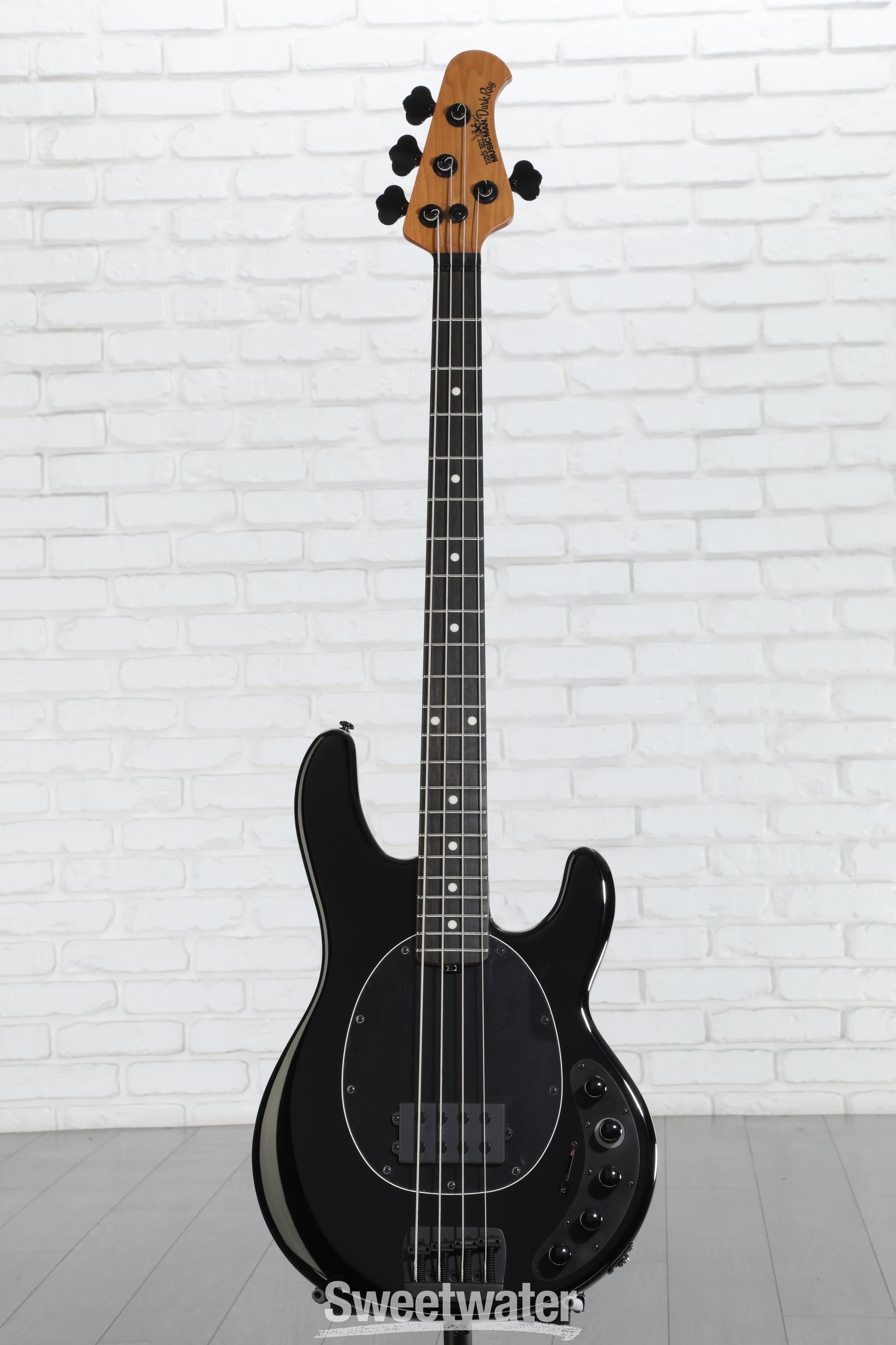 Ernie Ball Music Man DarkRay Bass Guitar - Obsidian Black with