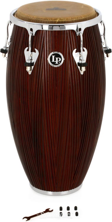 Latin Percussion Matador Conga - Red Carved Mango, Sweetwater Exclusive